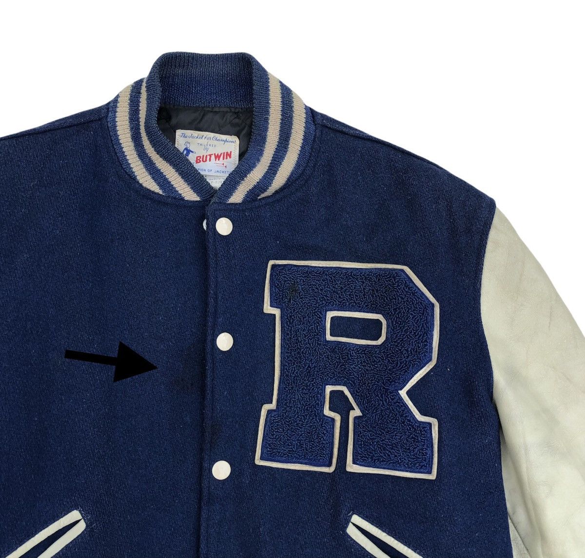 Vintage 🔥Vintage 60s Butwin Wool Leather Letterman Varsity Jacket Size US M / EU 48-50 / 2 - 13 Thumbnail