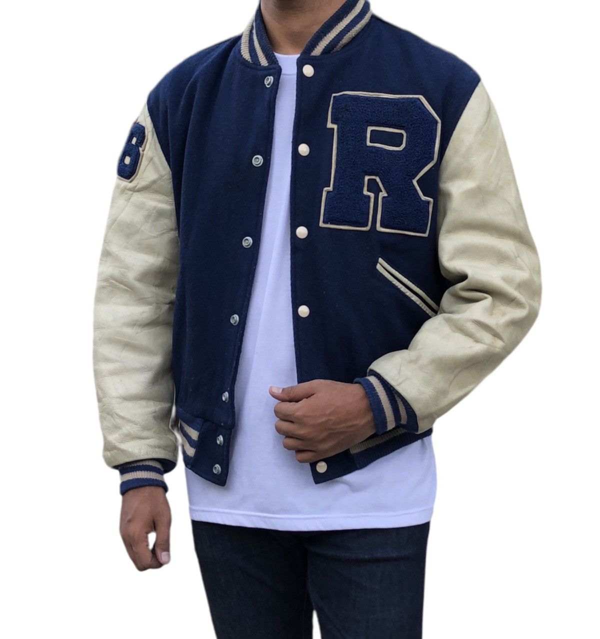 Vintage 🔥Vintage 60s Butwin Wool Leather Letterman Varsity Jacket Size US M / EU 48-50 / 2 - 2 Thumbnail