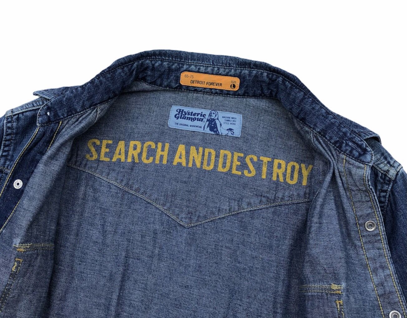 Hysteric Glamour Hysteric Glamour Long Sleeves ButtonSnap Denim Size US M / EU 48-50 / 2 - 11 Thumbnail