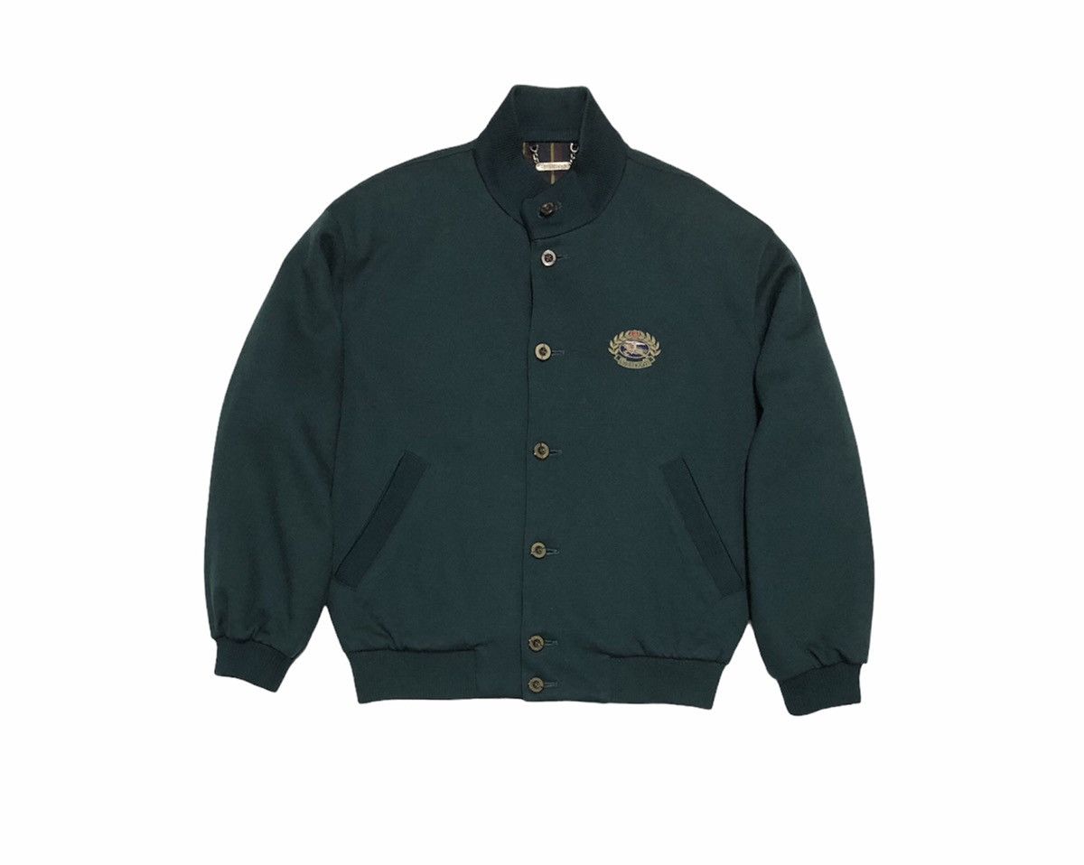 Burberry 🔥Vintage 90s Burberrys Botton Up Wool Bomber Jacket Size US M / EU 48-50 / 2 - 5 Thumbnail