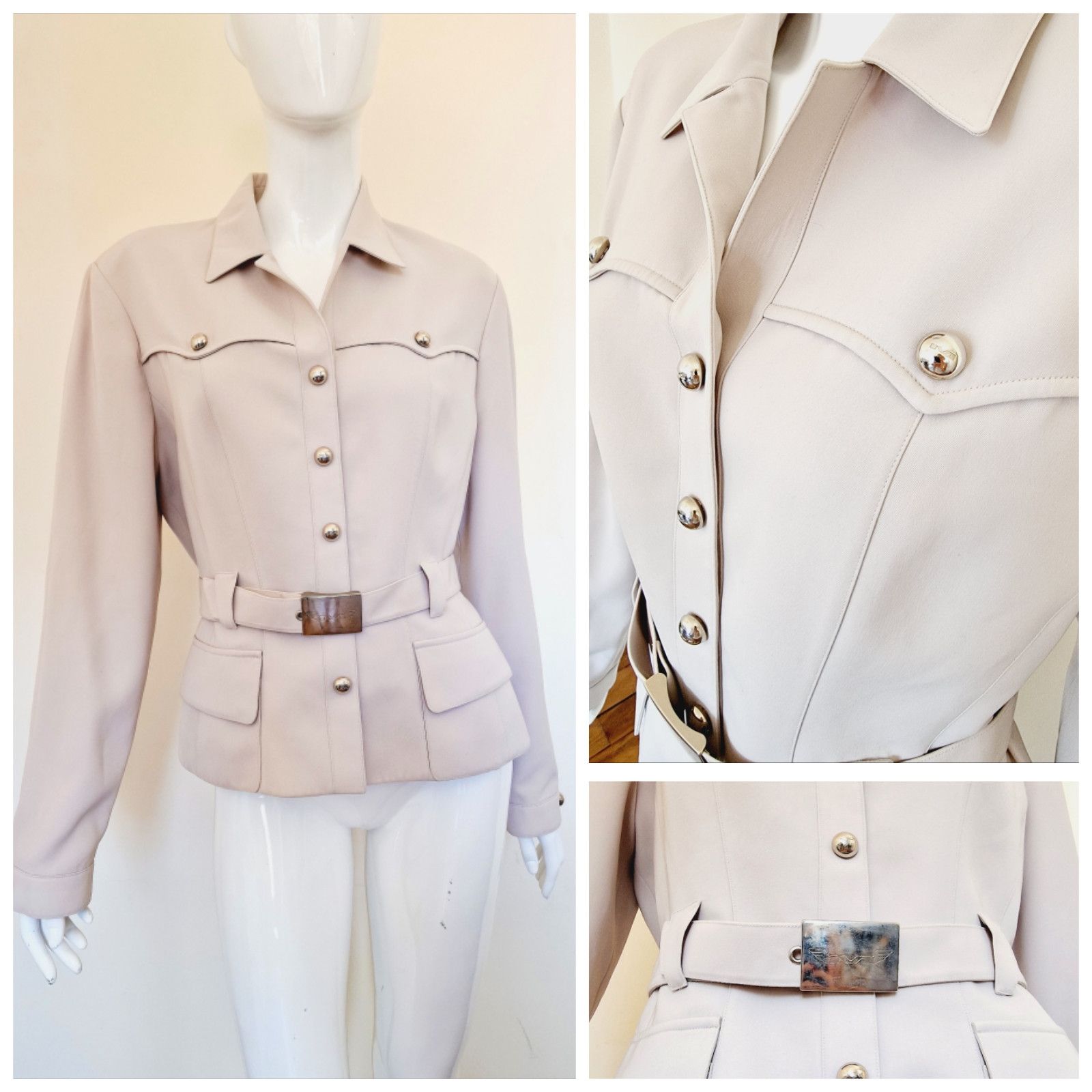 Thierry Mugler Saharan Sahara Wasp Belt Vintage Jacket