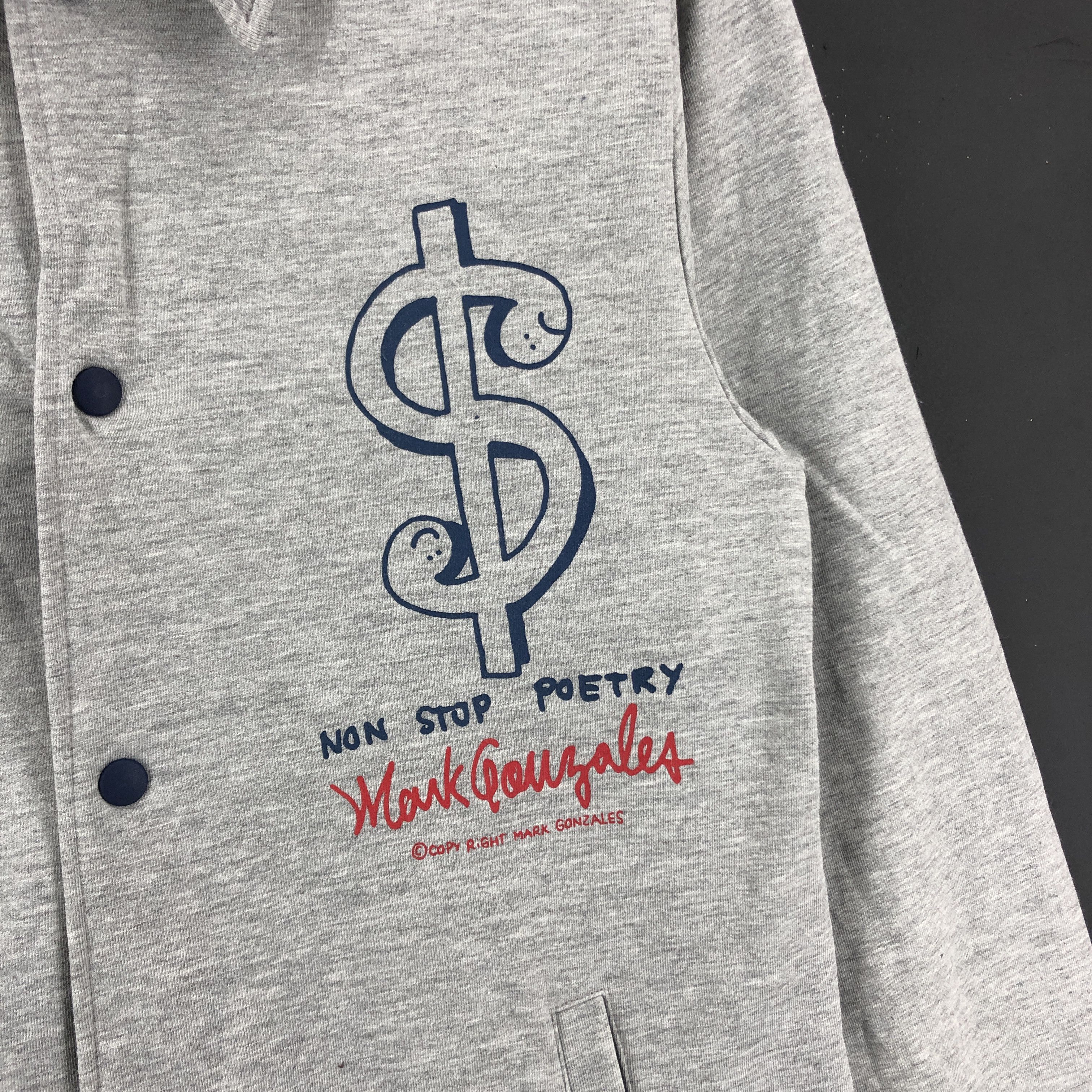 Designer MARK GONZALES Button Down Sweatshirt #2000-53 Size US S / EU 44-46 / 1 - 3 Thumbnail