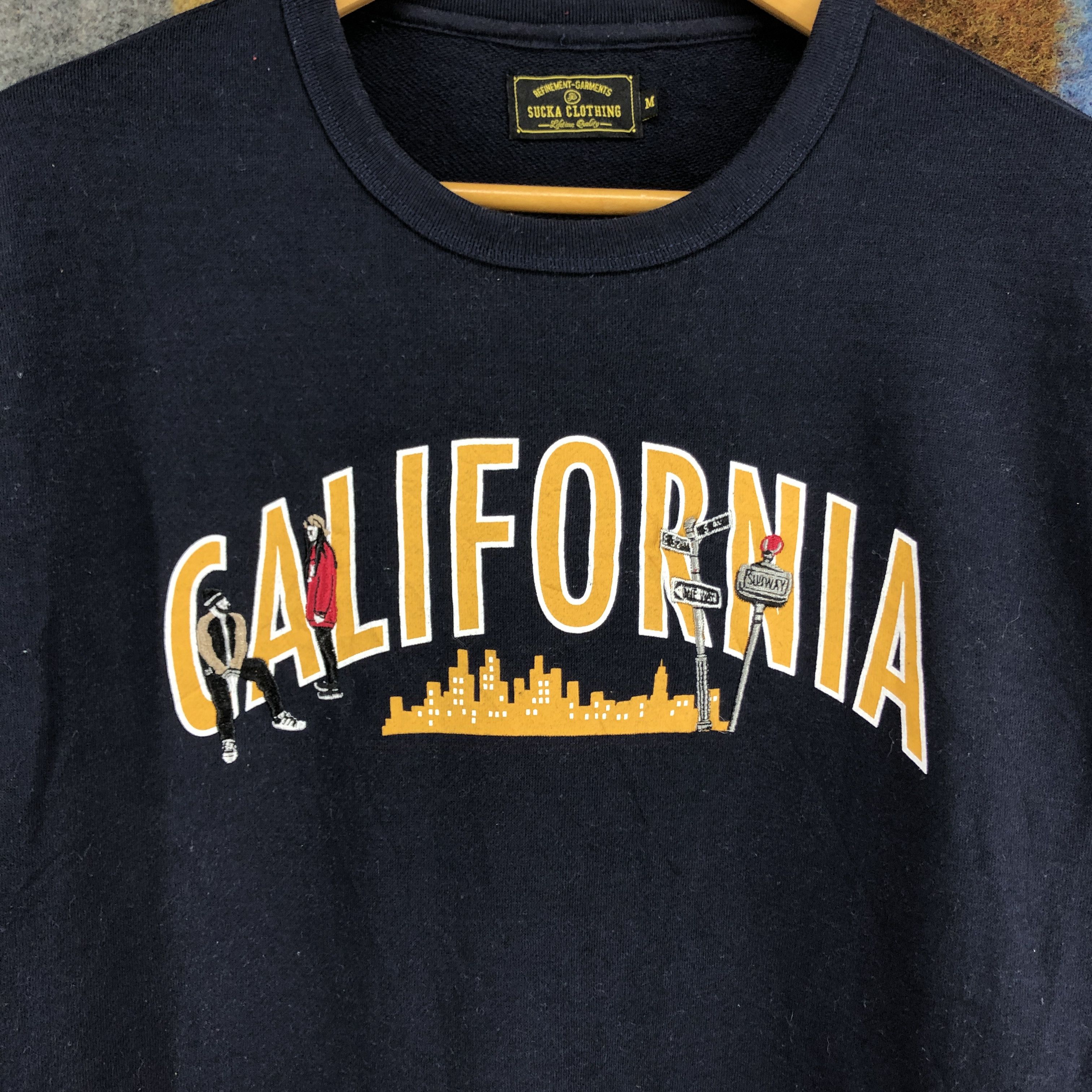 Japanese Brand CALIFORNIA by SUCKA CLOTHING Crew Neck Sweatshirt #2751-99 Size US S / EU 44-46 / 1 - 2 Thumbnail