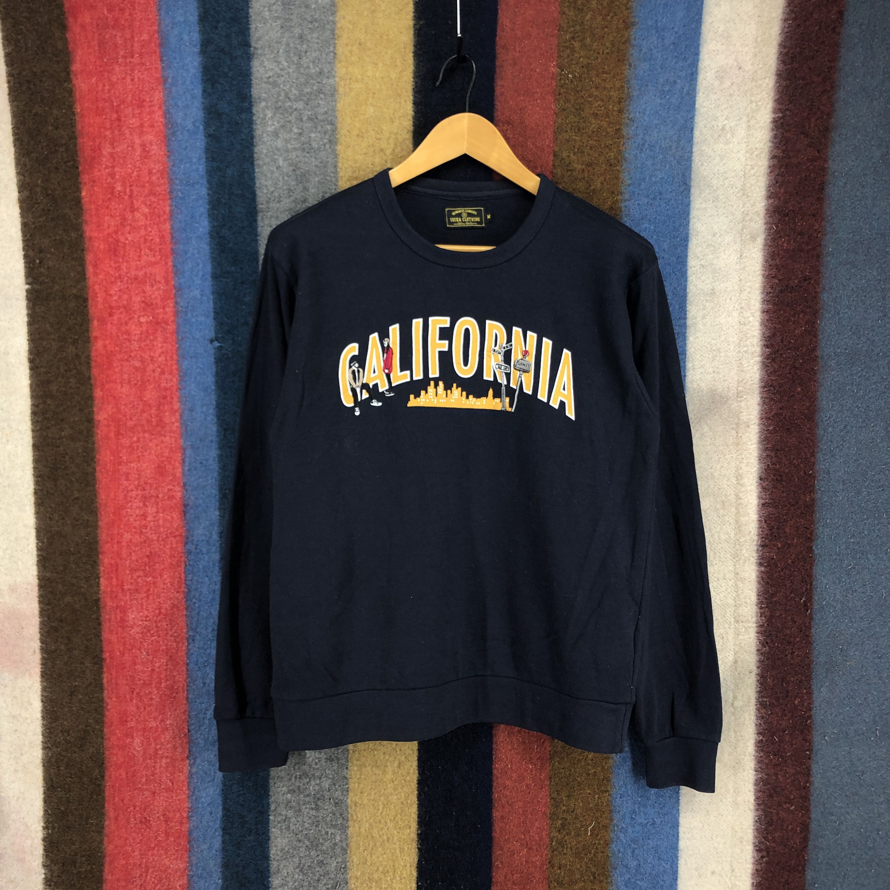 Japanese Brand CALIFORNIA by SUCKA CLOTHING Crew Neck Sweatshirt #2751-99 Size US S / EU 44-46 / 1 - 1 Thumbnail