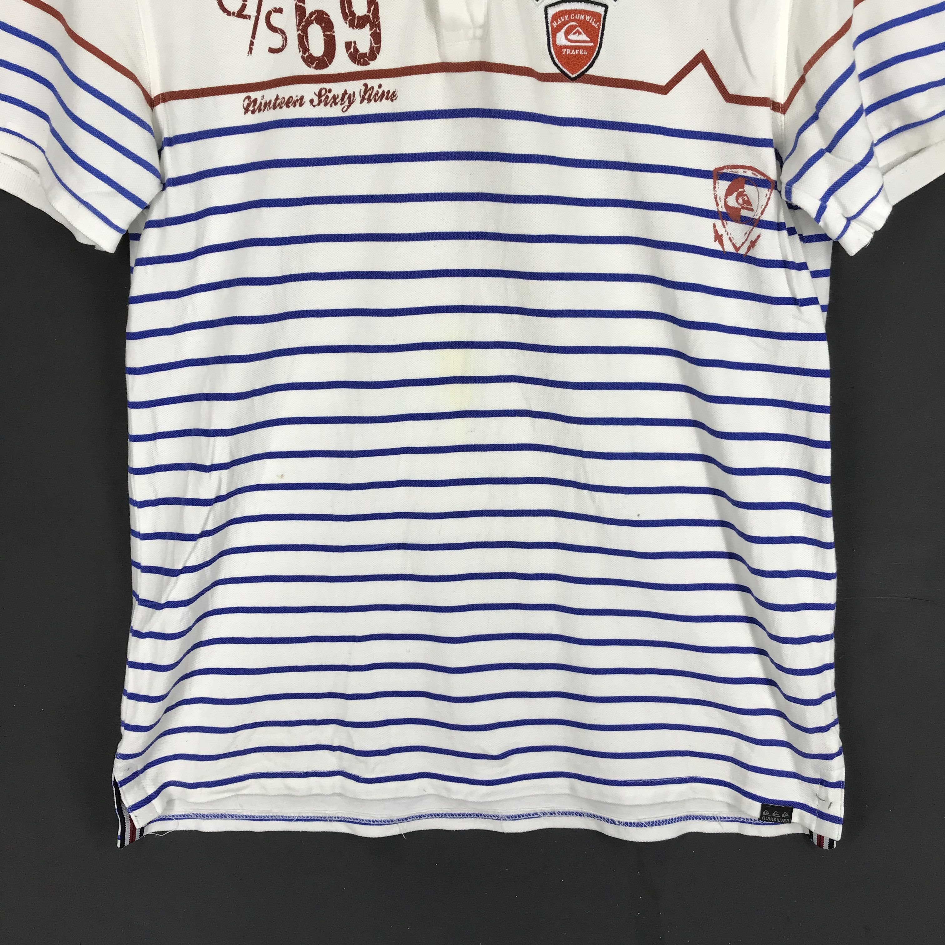 Quiksilver QUIKSILVER Stripe Polo T Shirt #2370-82 Size US M / EU 48-50 / 2 - 5 Thumbnail
