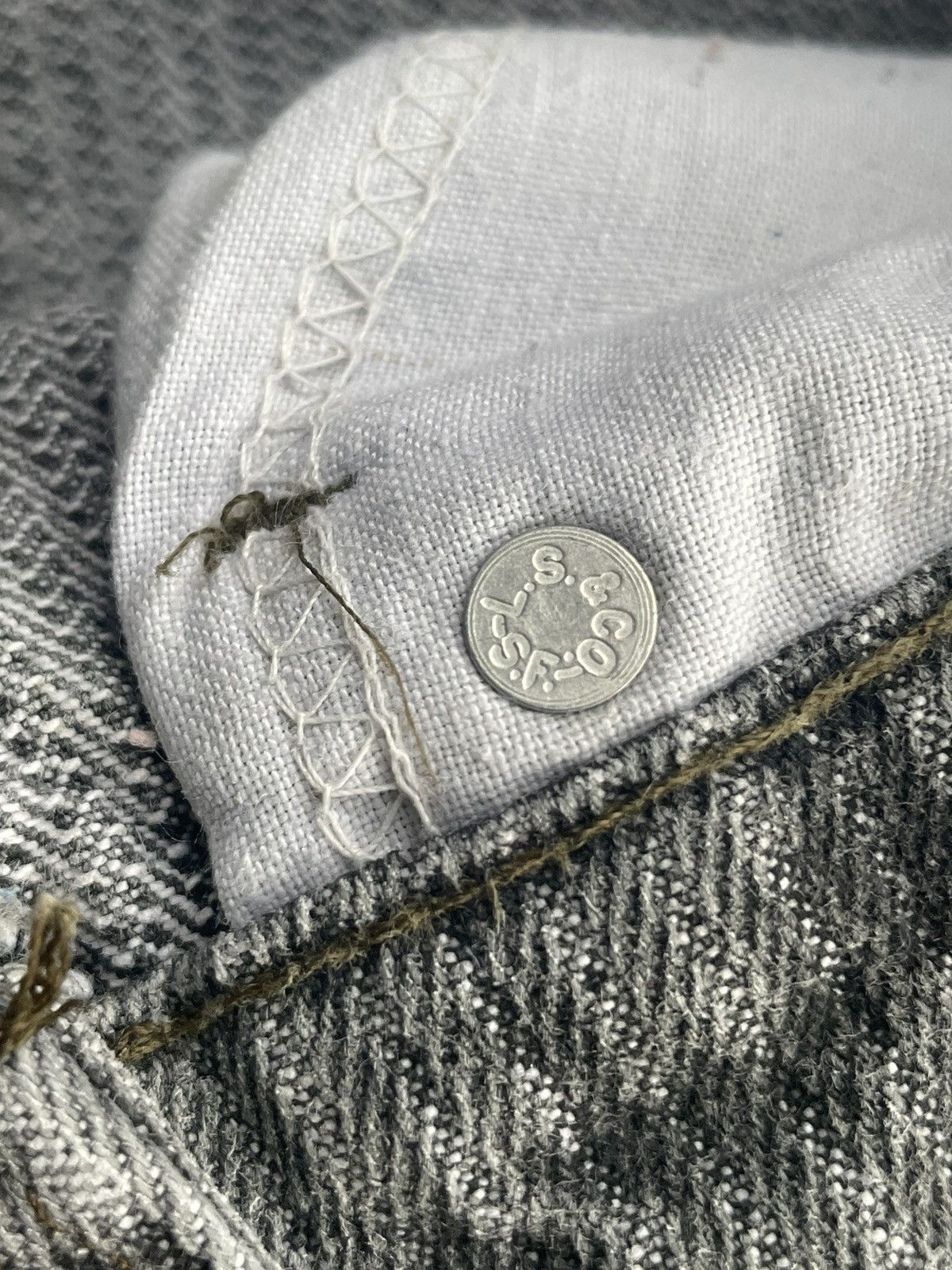 Levi's × Vintage 🔥Rare🔥Vintage 1998 Levis 505 Single R Sample Denim Size US 32 / EU 48 - 15 Thumbnail