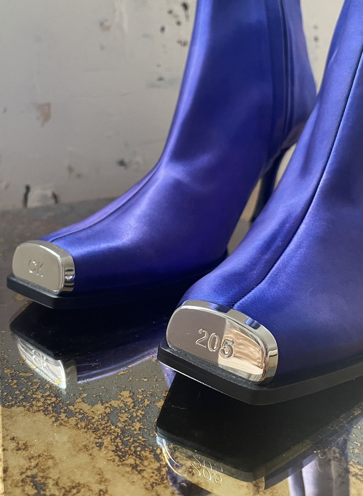 Calvin Klein 205W39NYC Calvin Klein 205W39NYC Satin Western Boot💜 Size US 6 / IT 36 - 3 Thumbnail