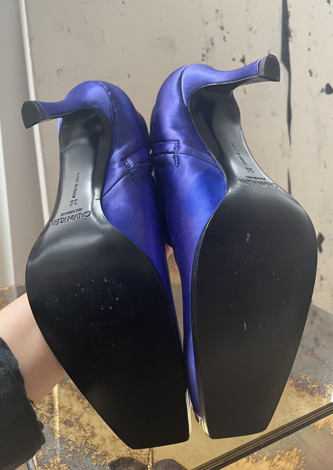 Calvin Klein 205W39NYC Calvin Klein 205W39NYC Satin Western Boot💜 Size US 6 / IT 36 - 6 Thumbnail