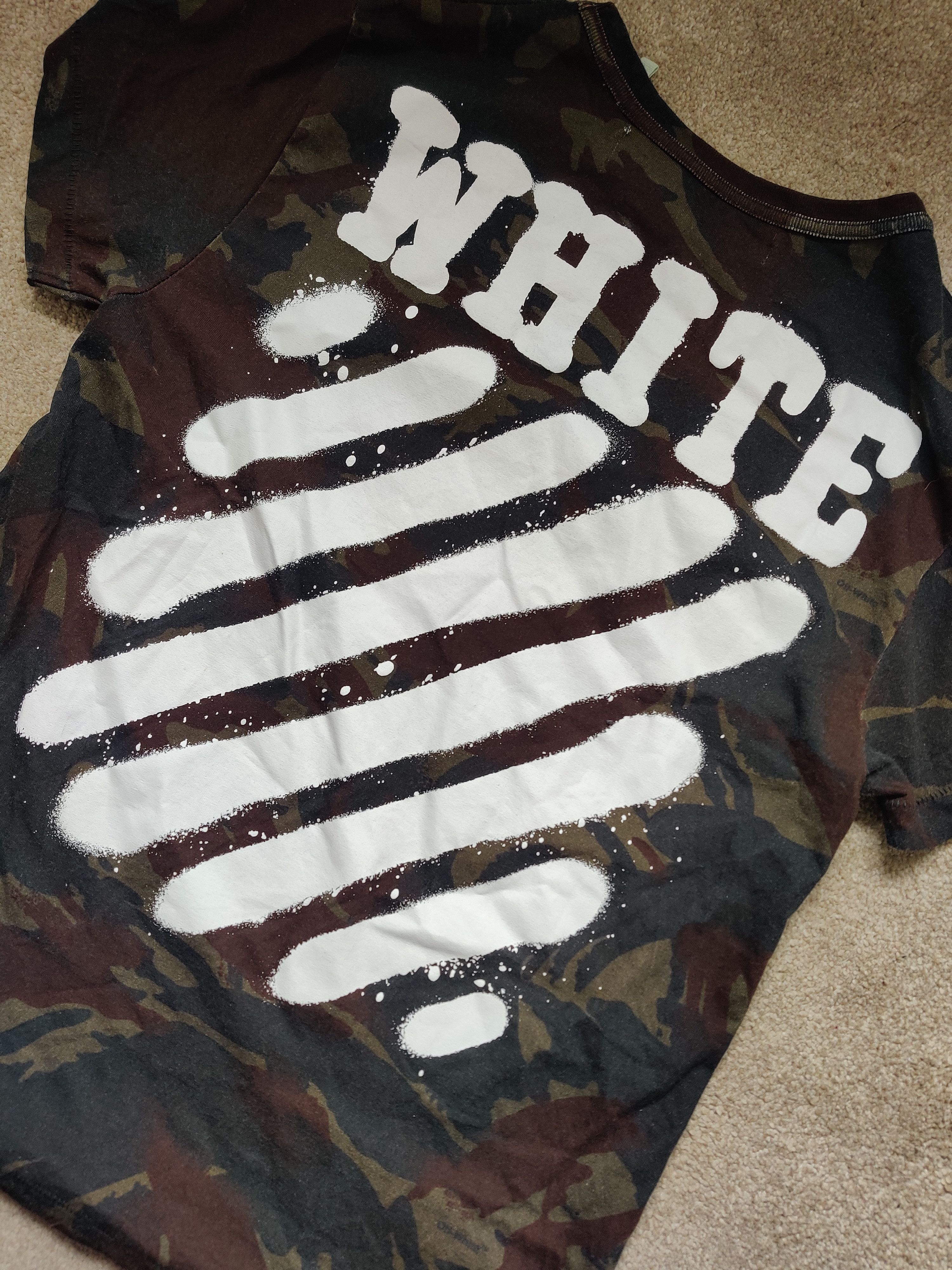 Off-White Off-White Spray Paint Diagonals Tee Size US S / EU 44-46 / 1 - 3 Thumbnail