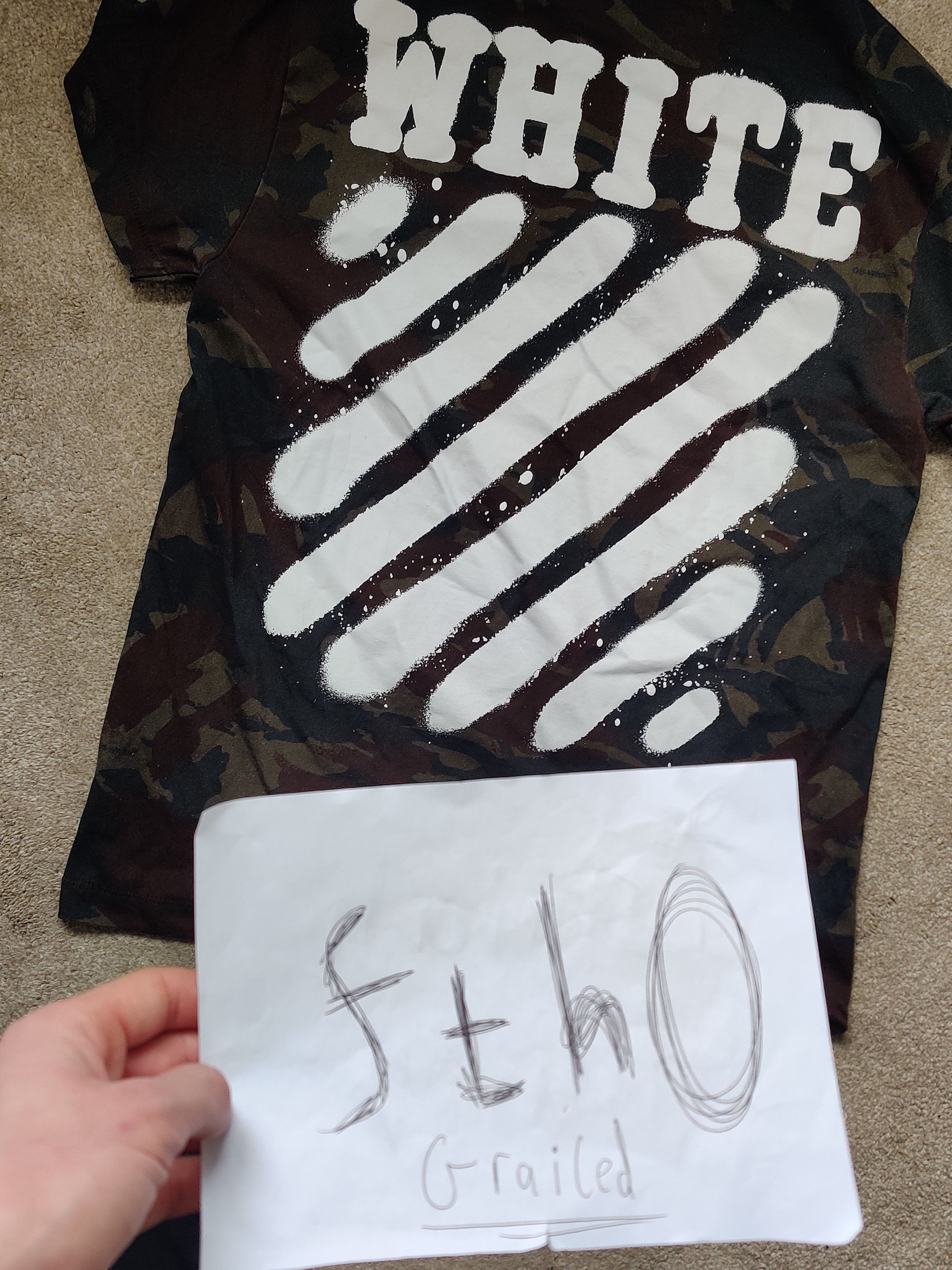 Off-White Off-White Spray Paint Diagonals Tee Size US S / EU 44-46 / 1 - 2 Thumbnail