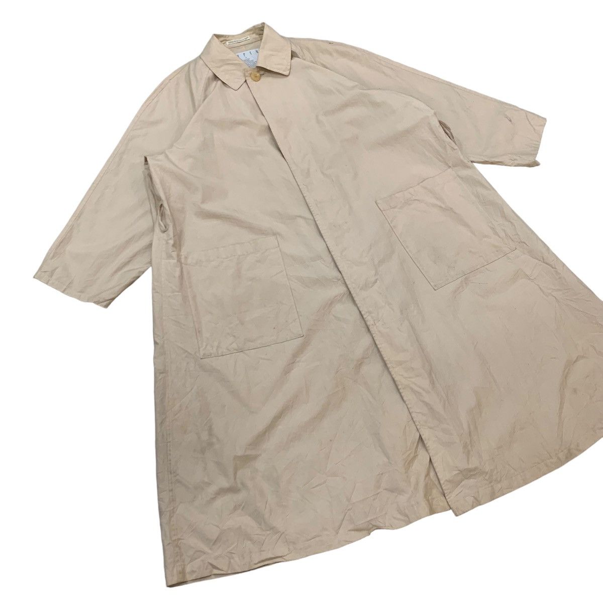Yohji Yamamoto 🔥80s Yohji Yamamoto Signature ImperMeable Long Jacket Size US L / EU 52-54 / 3 - 6 Thumbnail