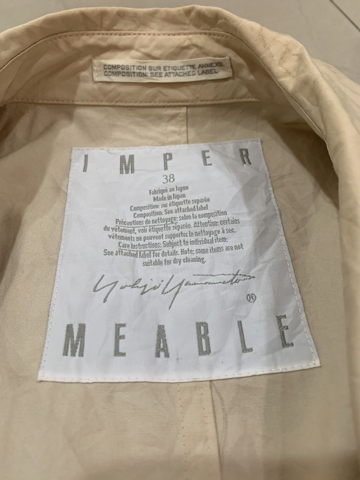 Yohji Yamamoto 🔥80s Yohji Yamamoto Signature ImperMeable Long Jacket Size US L / EU 52-54 / 3 - 7 Thumbnail