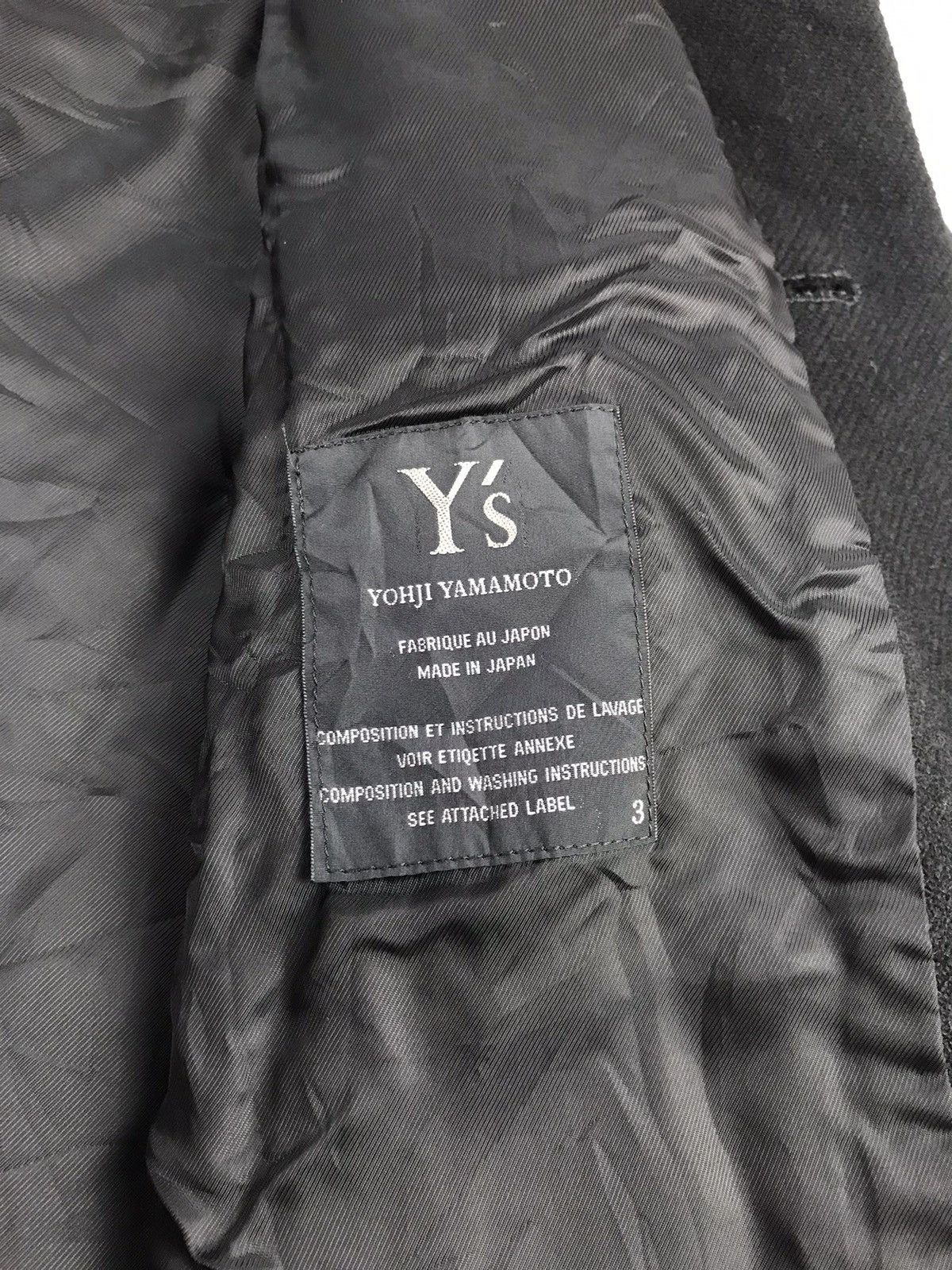 Yohji Yamamoto Y's Yohji Yamamoto casual/formal wool coat Size US M / EU 48-50 / 2 - 6 Thumbnail