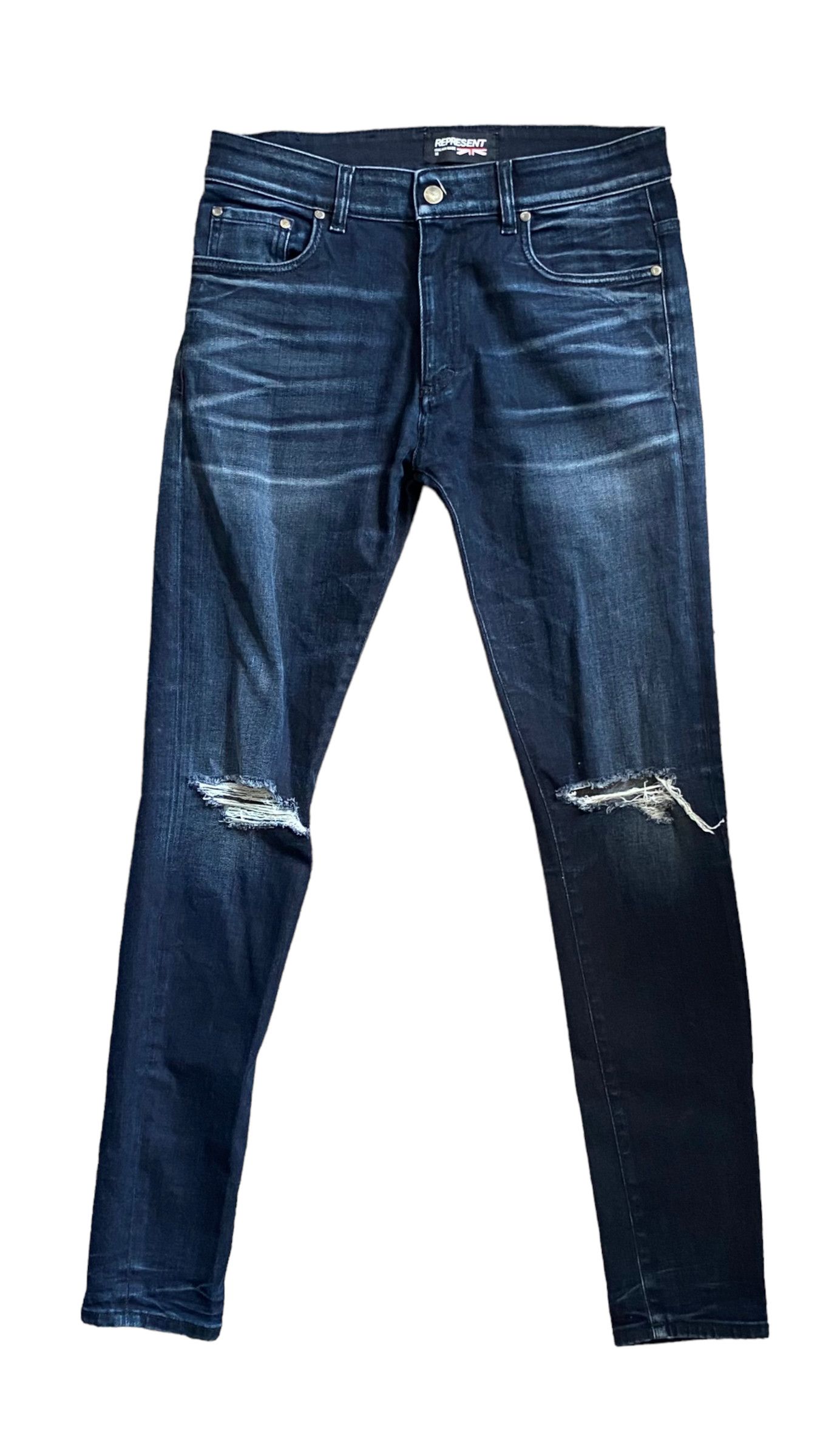 Represent Clo. Represent Destroyer denim dark indigo Size US 32 / EU 48 - 1 Thumbnail