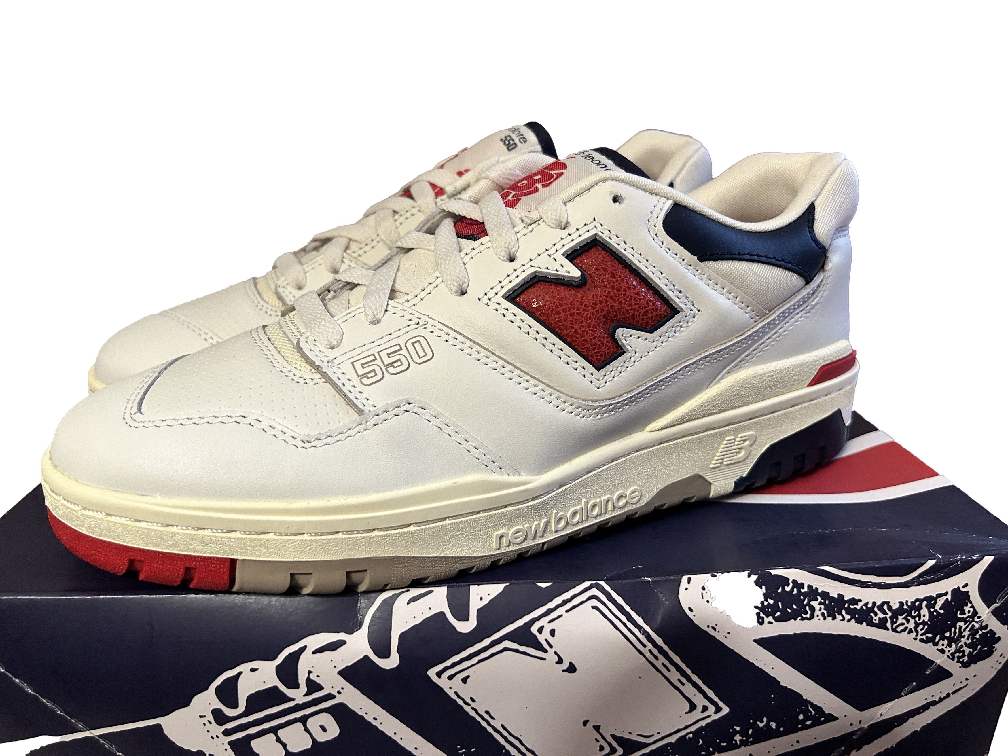 Sneaker New Balance Aime Leon Dore 550 Red ALD NB P550 Basketball