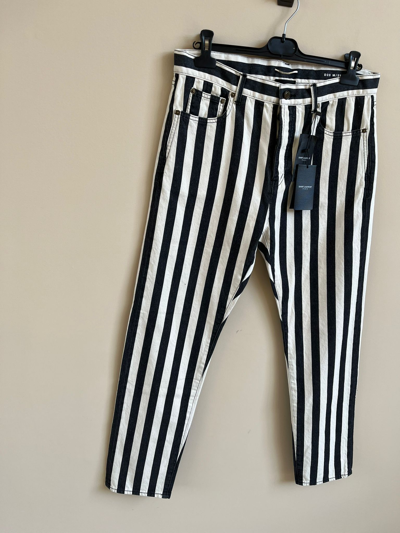 Saint Laurent Paris Jeans Pants in Black & White Color Size US 30 / EU 46 - 5 Thumbnail