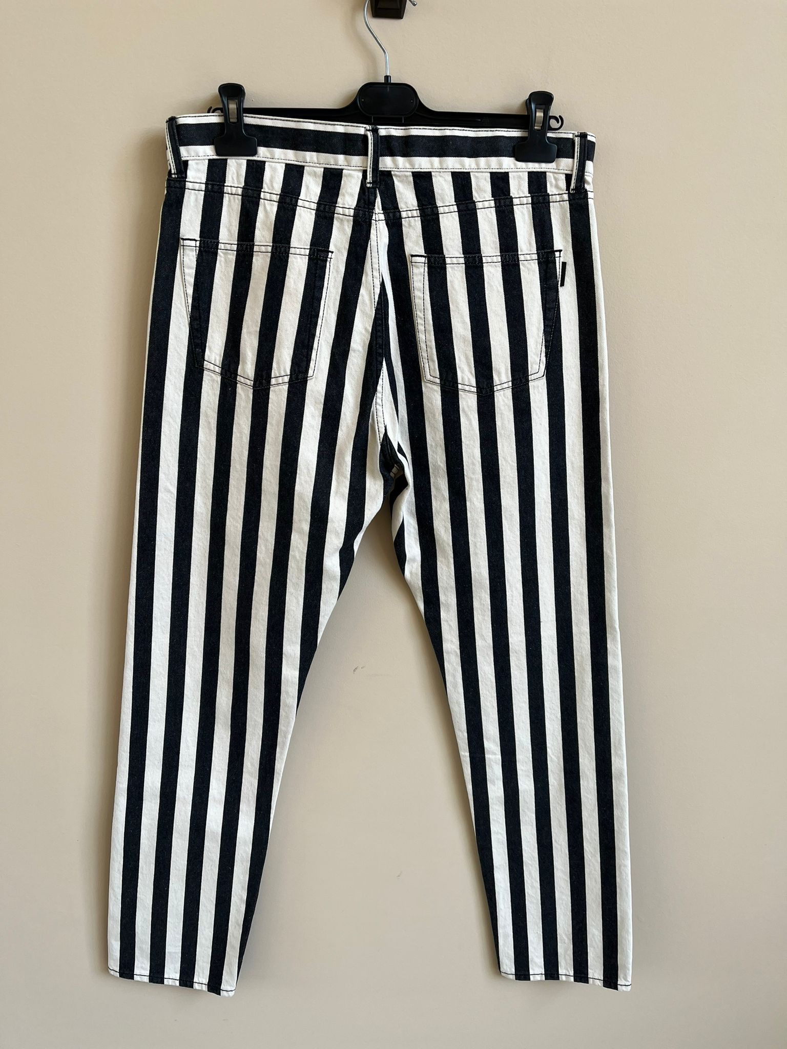 Saint Laurent Paris Jeans Pants in Black & White Color Size US 30 / EU 46 - 14 Thumbnail