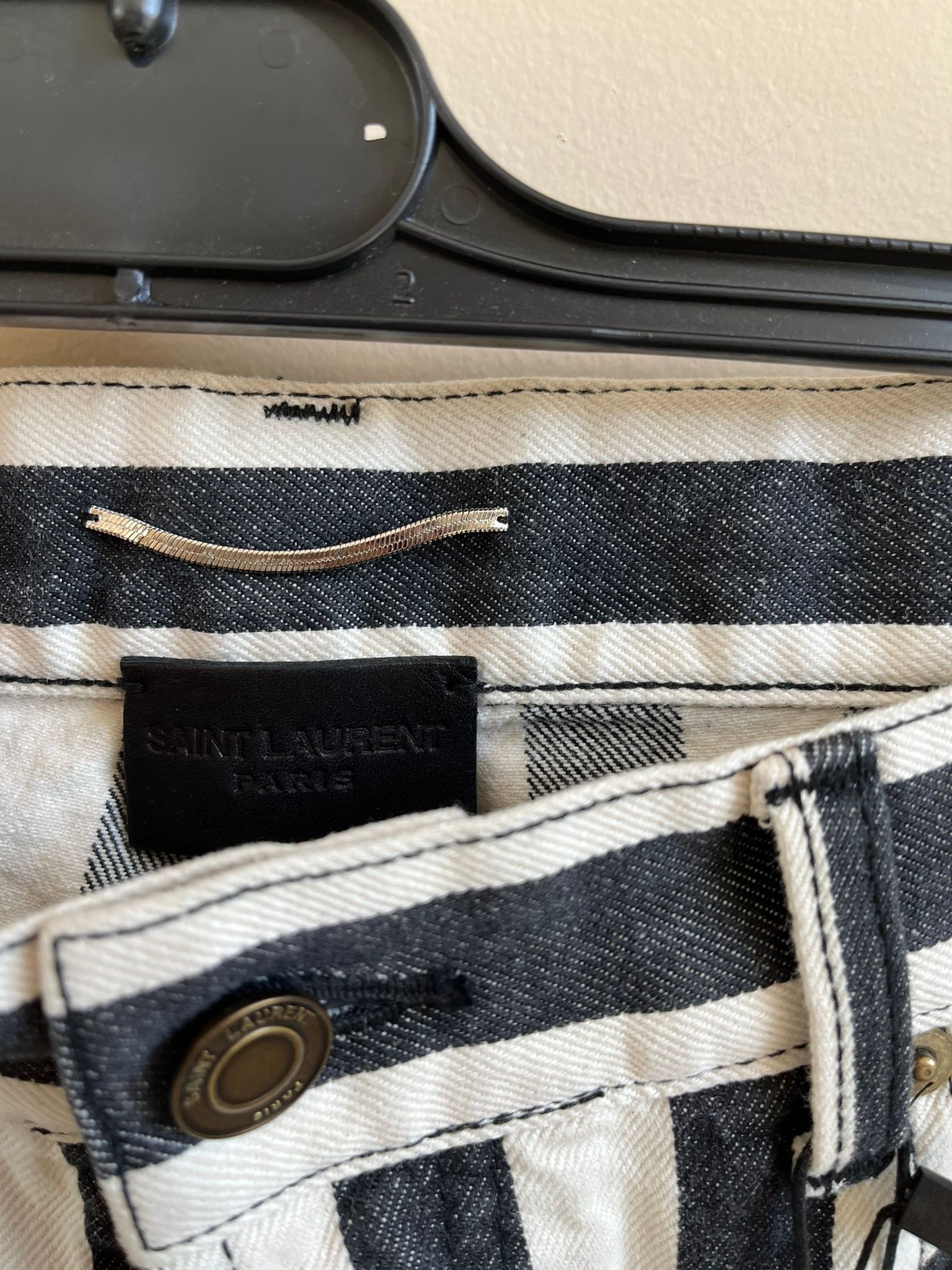 Saint Laurent Paris Jeans Pants in Black & White Color Size US 30 / EU 46 - 8 Thumbnail