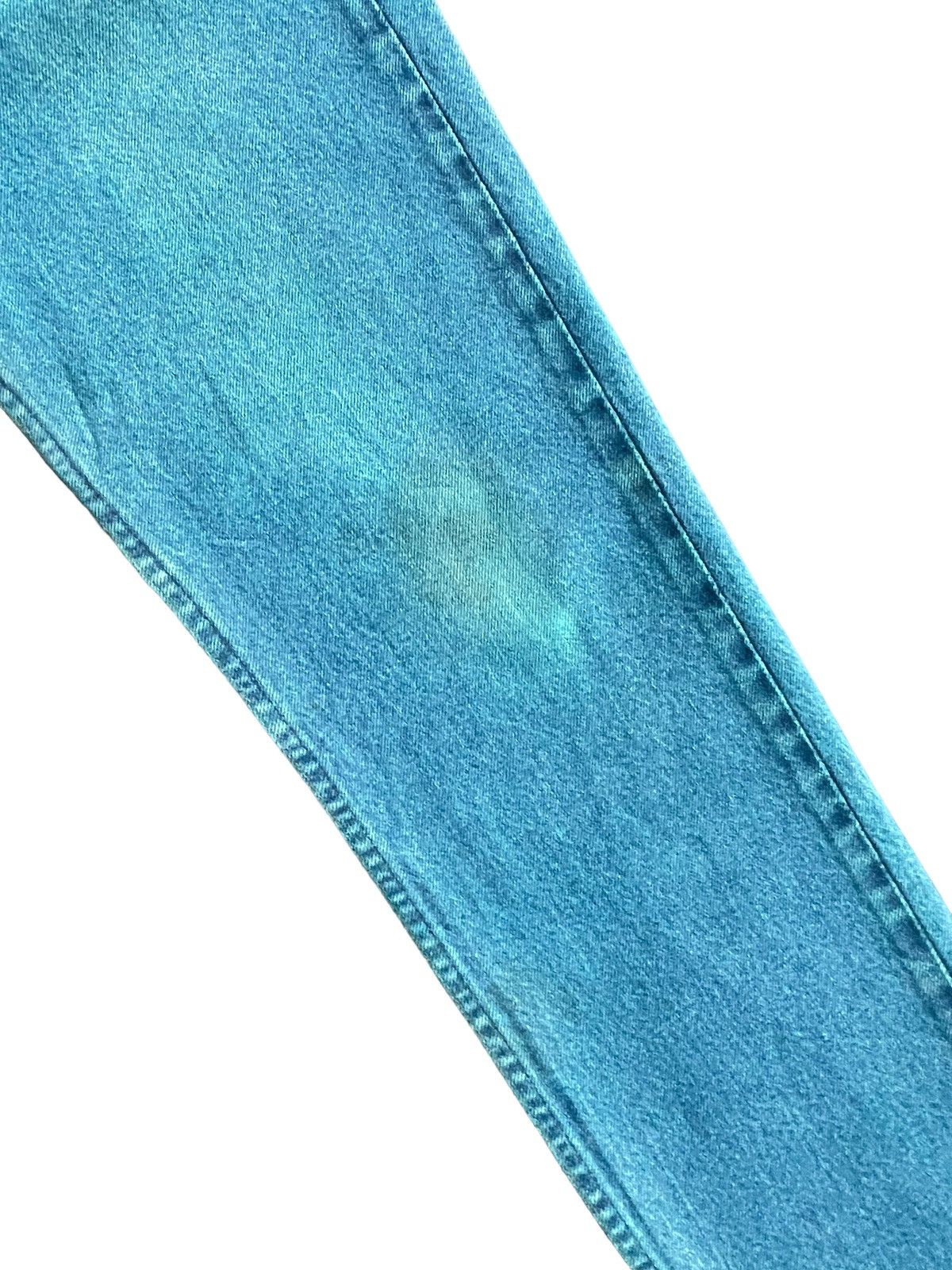 Levi's × Vintage Vintage 80’s Levis 505 Dye Green Denim Size US 33 - 3 Thumbnail