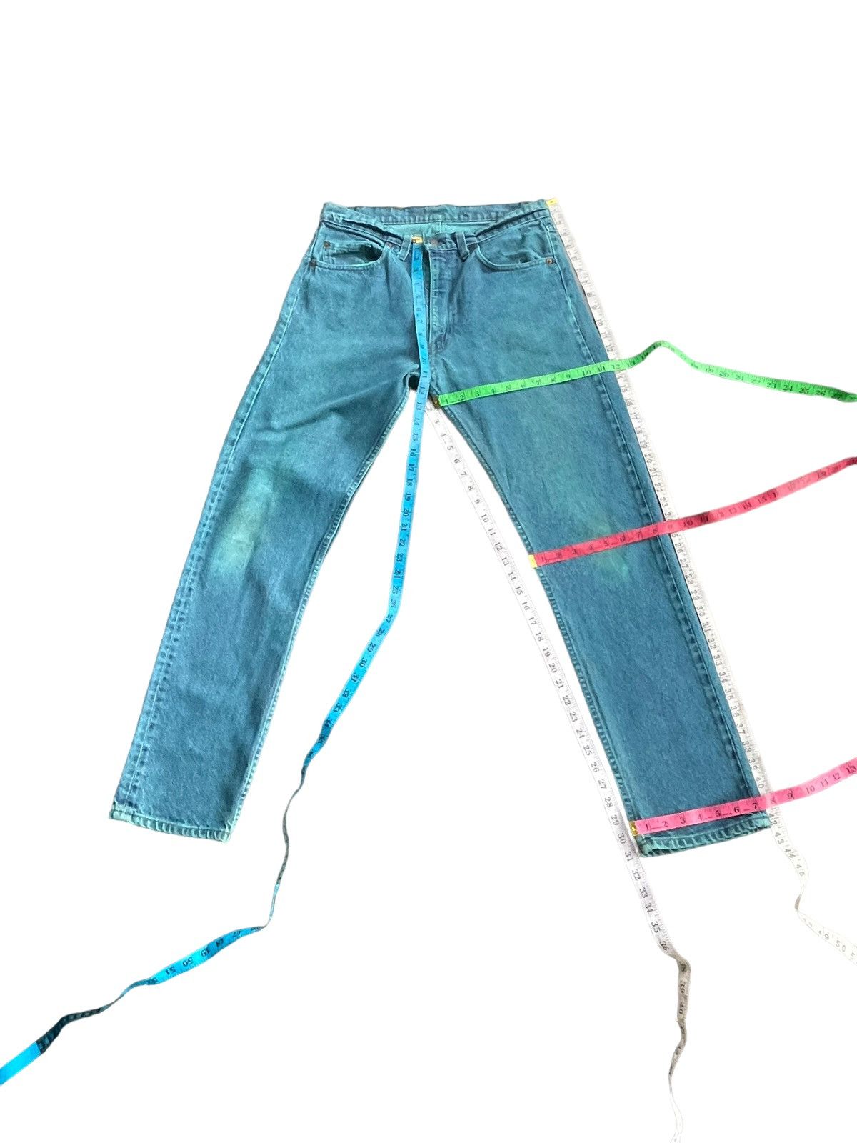 Levi's × Vintage Vintage 80’s Levis 505 Dye Green Denim Size US 33 - 21 Thumbnail