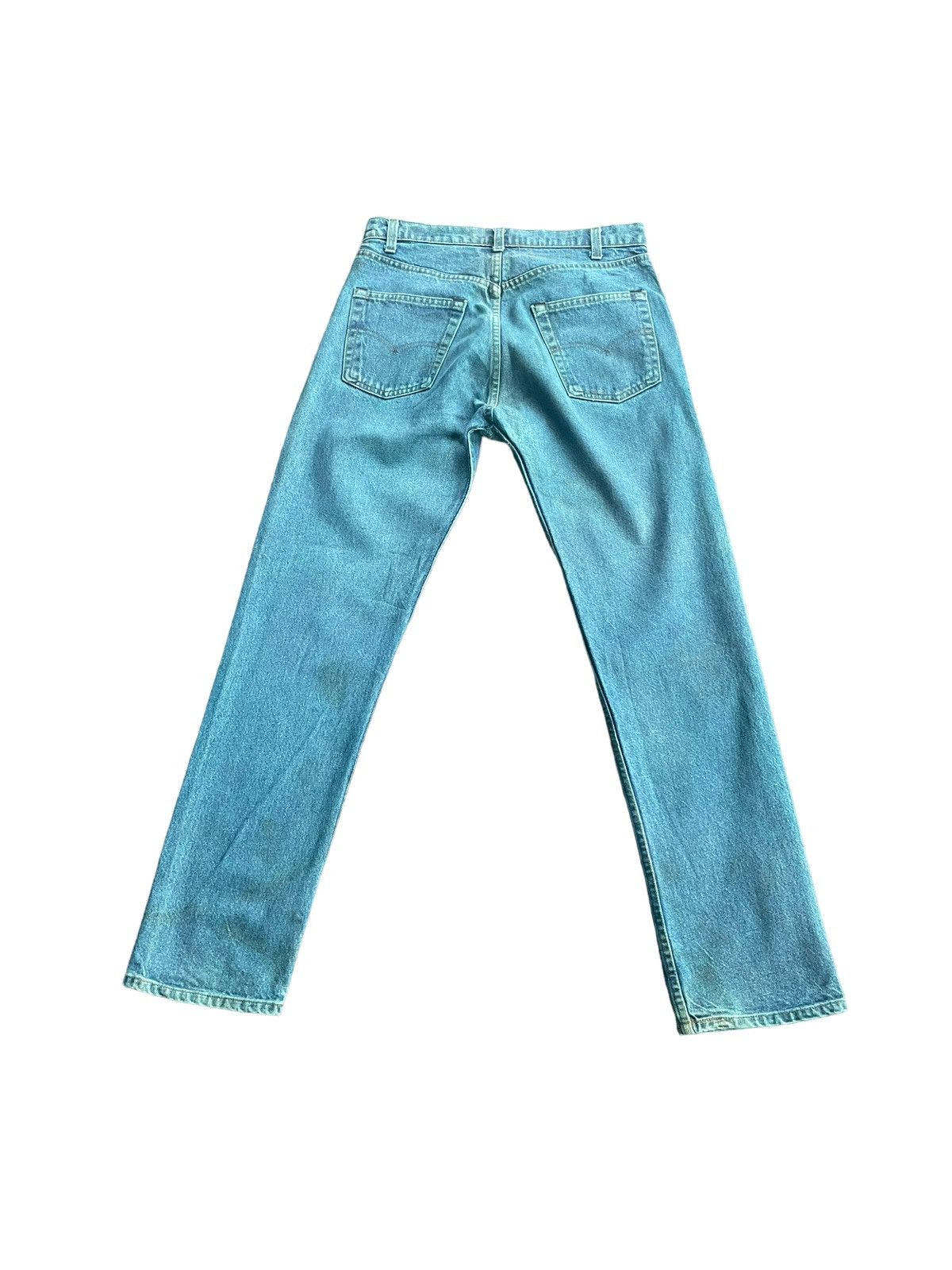 Levi's × Vintage Vintage 80’s Levis 505 Dye Green Denim Size US 33 - 8 Thumbnail