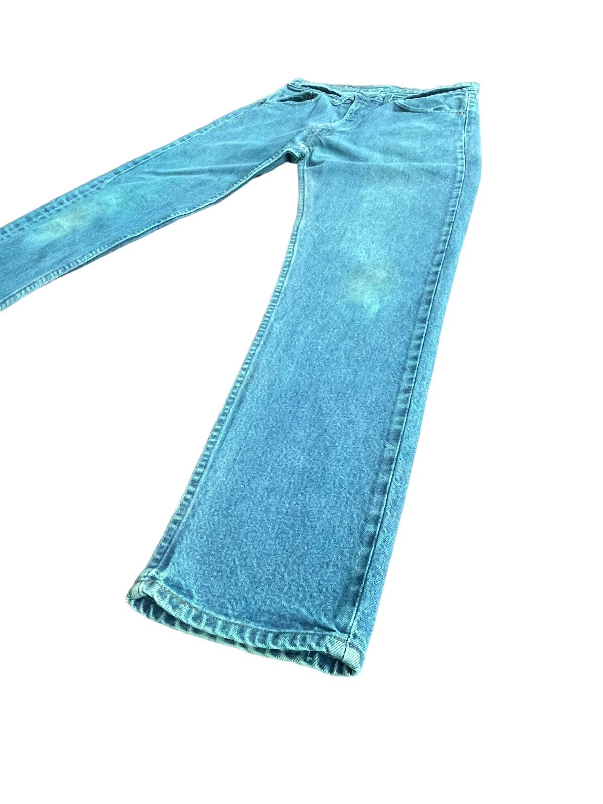 Levi's × Vintage Vintage 80’s Levis 505 Dye Green Denim Size US 33 - 2 Thumbnail