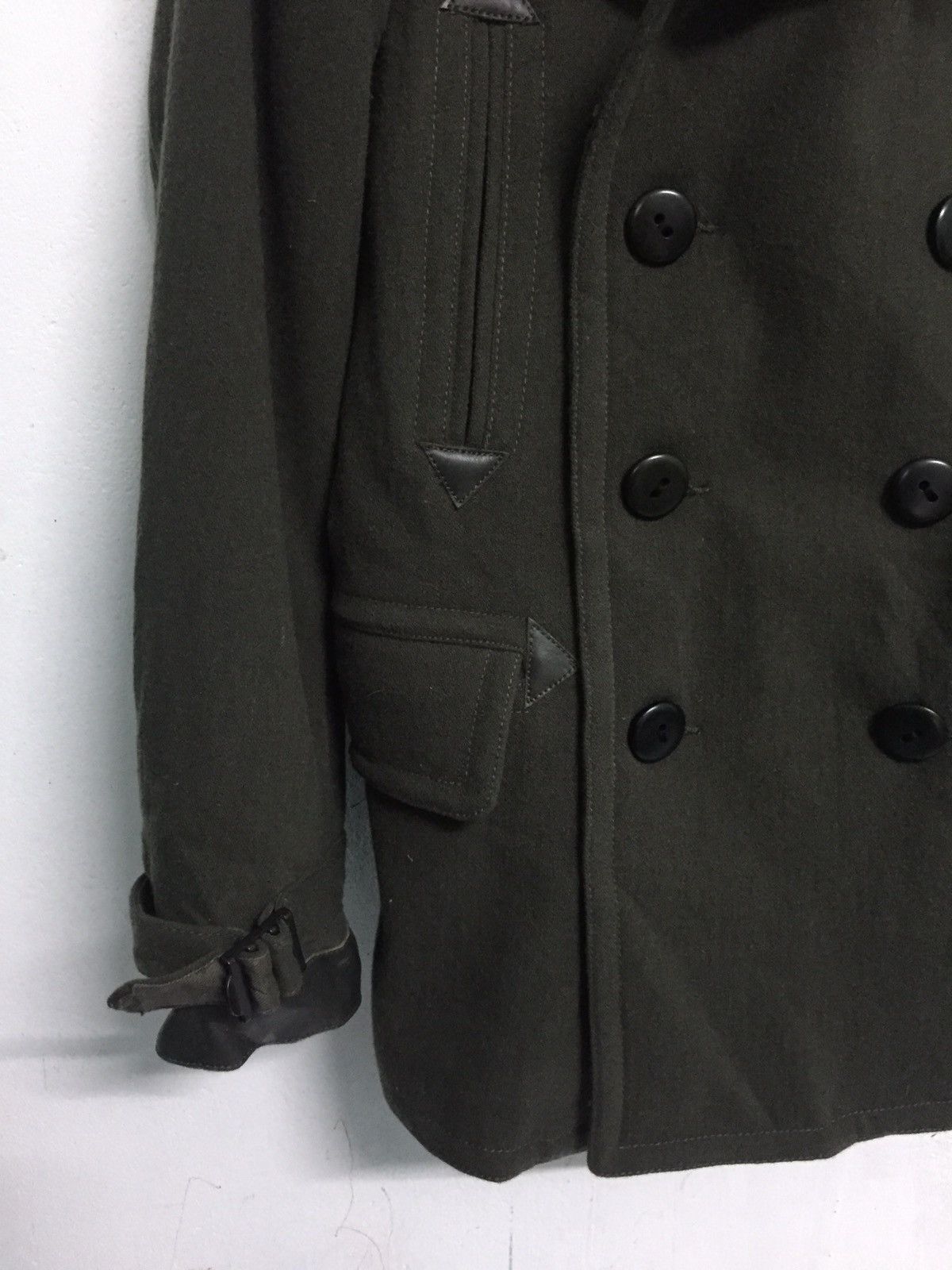 Nigel Cabourn Vtg 90s Nigel Cabourn Wool & Nylon Military Style Pea Coat Size US S / EU 44-46 / 1 - 7 Thumbnail