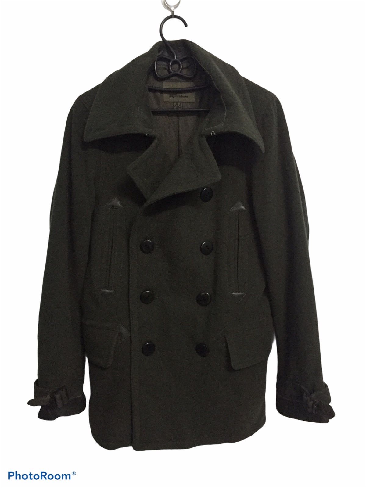 Nigel Cabourn Vtg 90s Nigel Cabourn Wool & Nylon Military Style Pea Coat Size US S / EU 44-46 / 1 - 2 Thumbnail