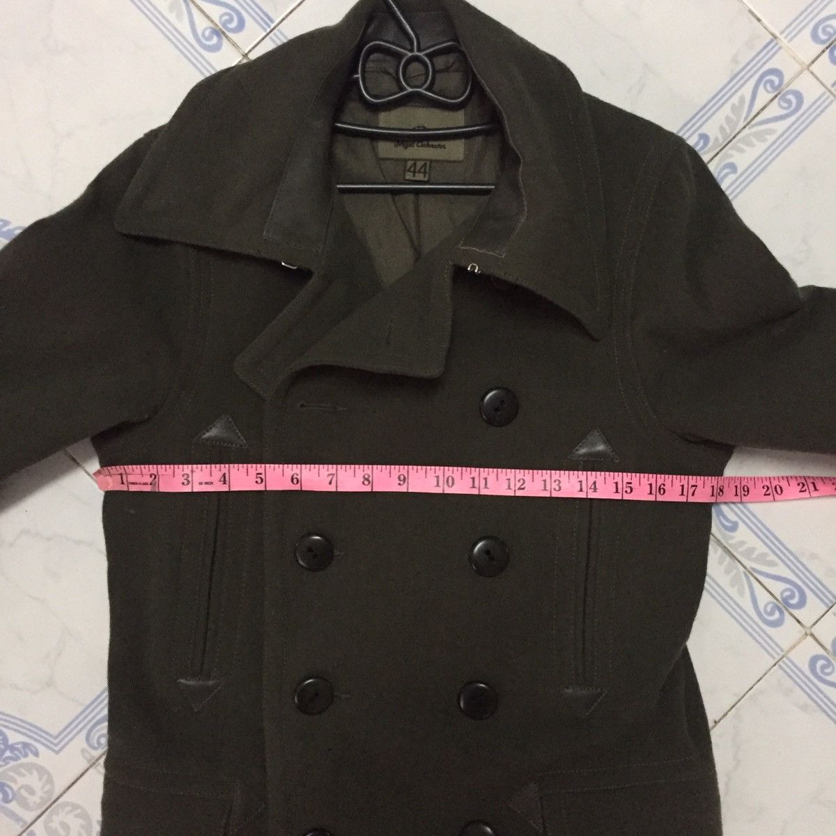 Nigel Cabourn Vtg 90s Nigel Cabourn Wool & Nylon Military Style Pea Coat Size US S / EU 44-46 / 1 - 17 Thumbnail
