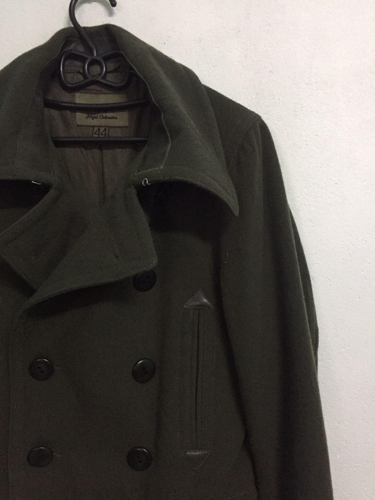 Nigel Cabourn Vtg 90s Nigel Cabourn Wool & Nylon Military Style Pea Coat Size US S / EU 44-46 / 1 - 5 Thumbnail