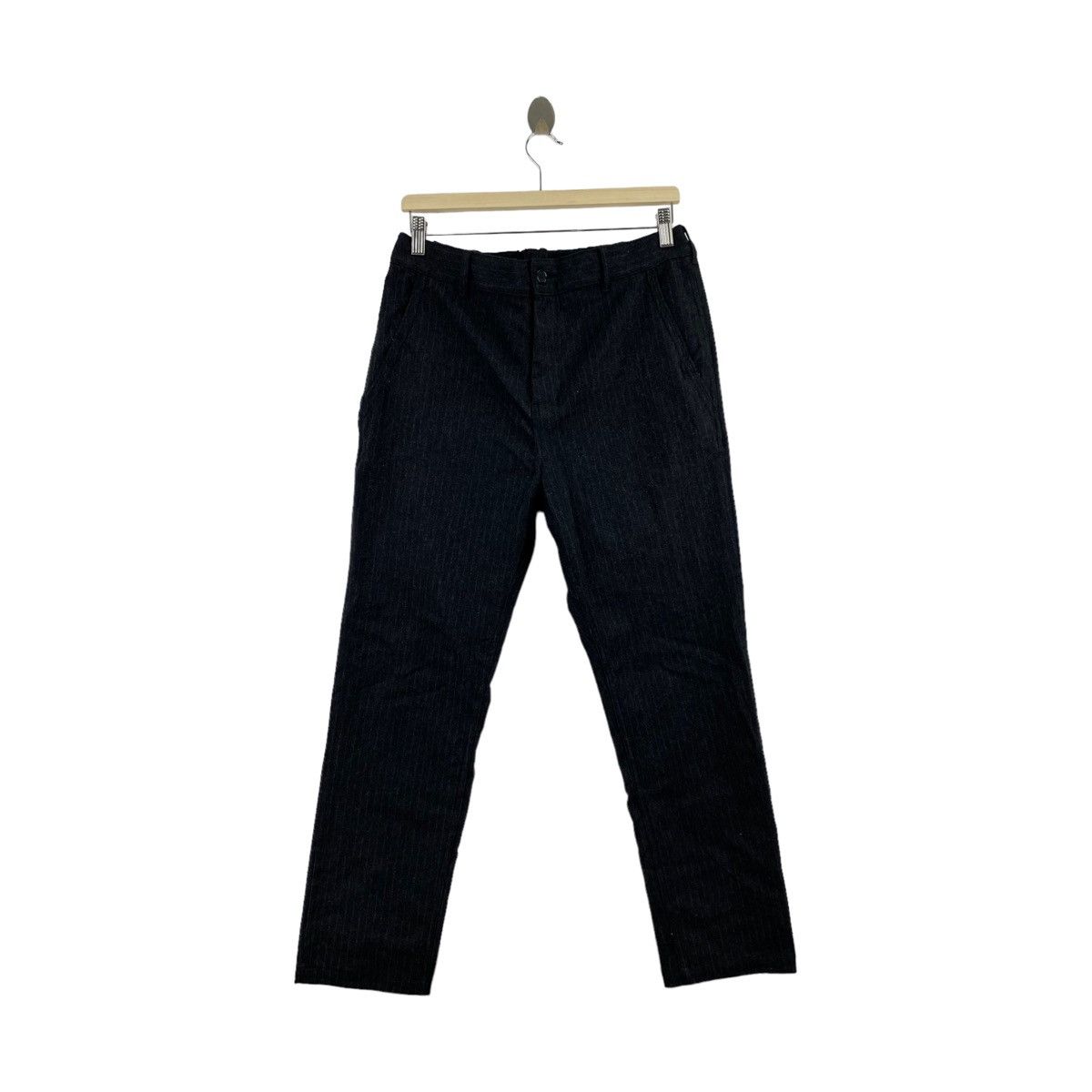 Vintage BEAMS HEART Japanese Brand Slim Cut Black Casual