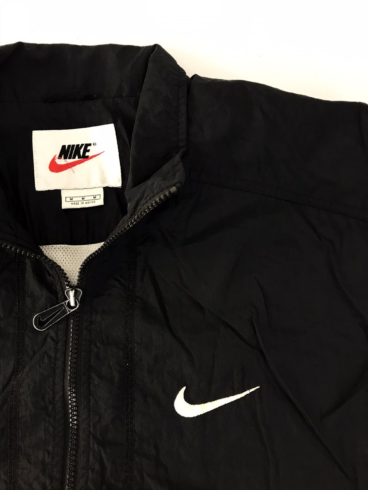 Nike × Vintage 90s Nike Quilted Windbreakers Zip Up Big Embroidery Logo Size US L / EU 52-54 / 3 - 4 Thumbnail