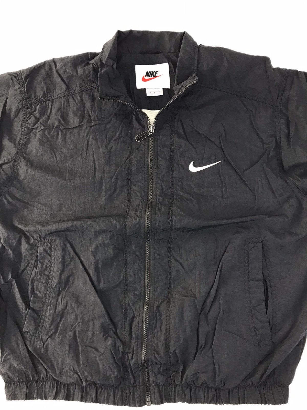 Nike × Vintage 90s Nike Quilted Windbreakers Zip Up Big Embroidery Logo Size US L / EU 52-54 / 3 - 3 Thumbnail