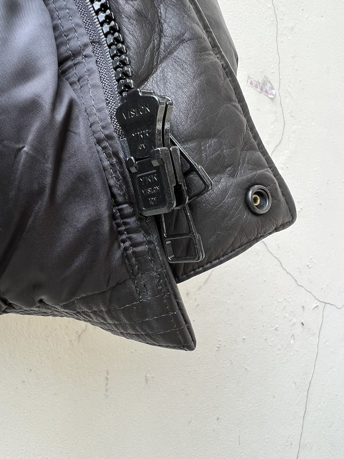 Naissance NAISSANCE Japan Black Leather Down Puffer Parka Jacket Size US M / EU 48-50 / 2 - 12 Thumbnail