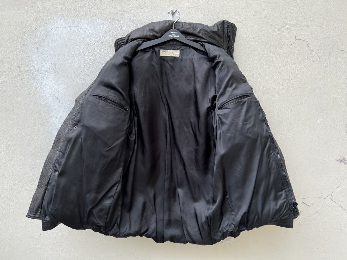 Naissance NAISSANCE Japan Black Leather Down Puffer Parka Jacket Size US M / EU 48-50 / 2 - 14 Thumbnail