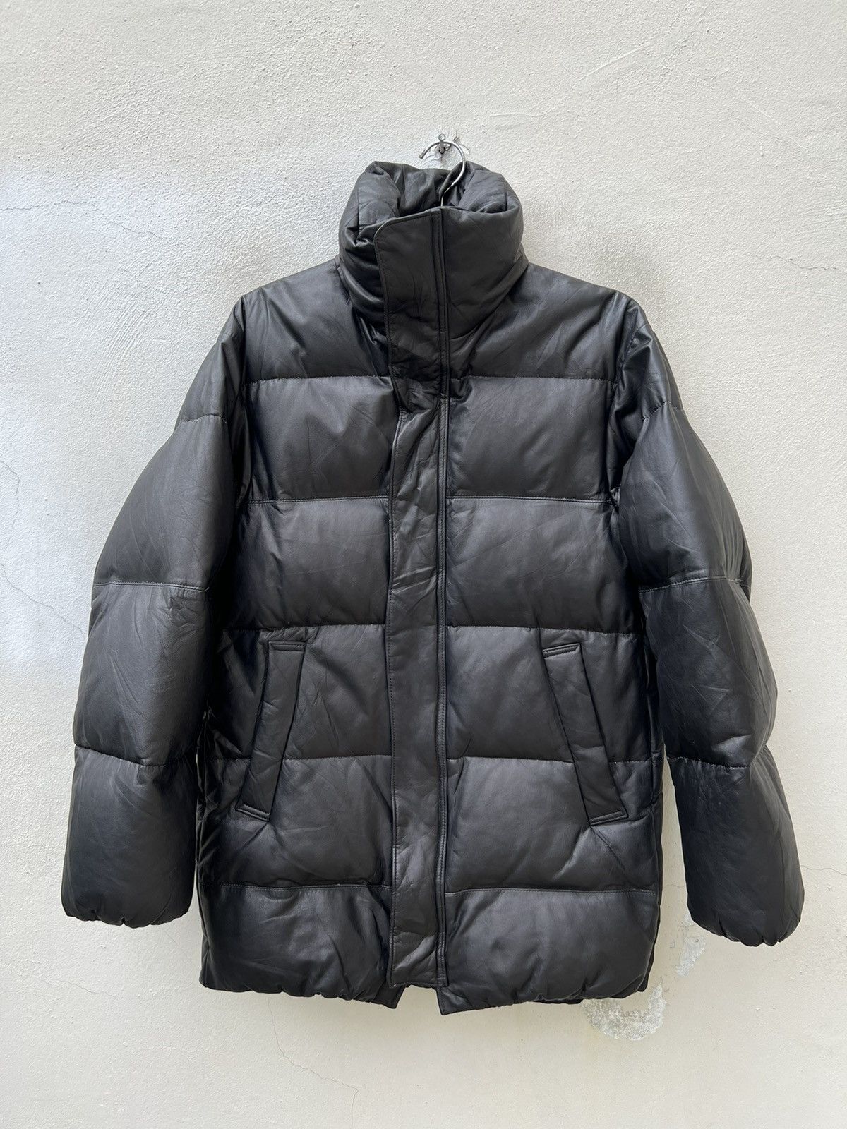 Naissance NAISSANCE Japan Black Leather Down Puffer Parka Jacket Size US M / EU 48-50 / 2 - 6 Thumbnail