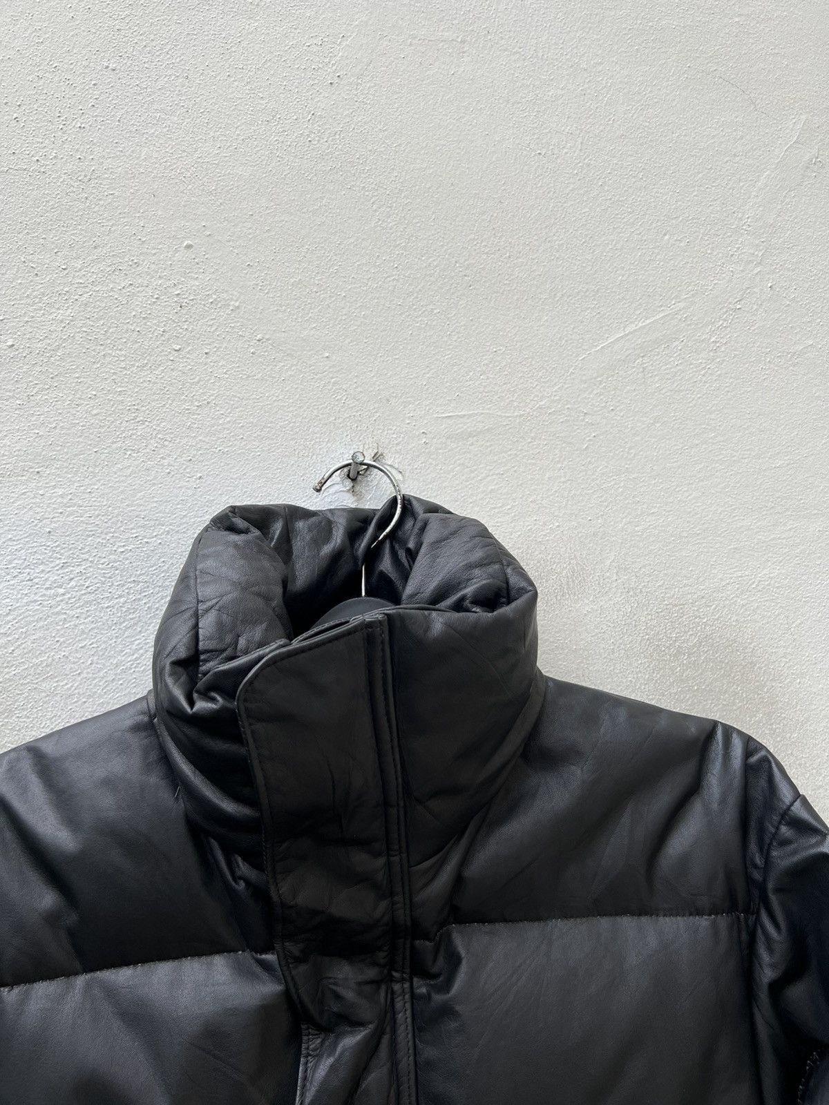 Naissance NAISSANCE Japan Black Leather Down Puffer Parka Jacket Size US M / EU 48-50 / 2 - 8 Thumbnail