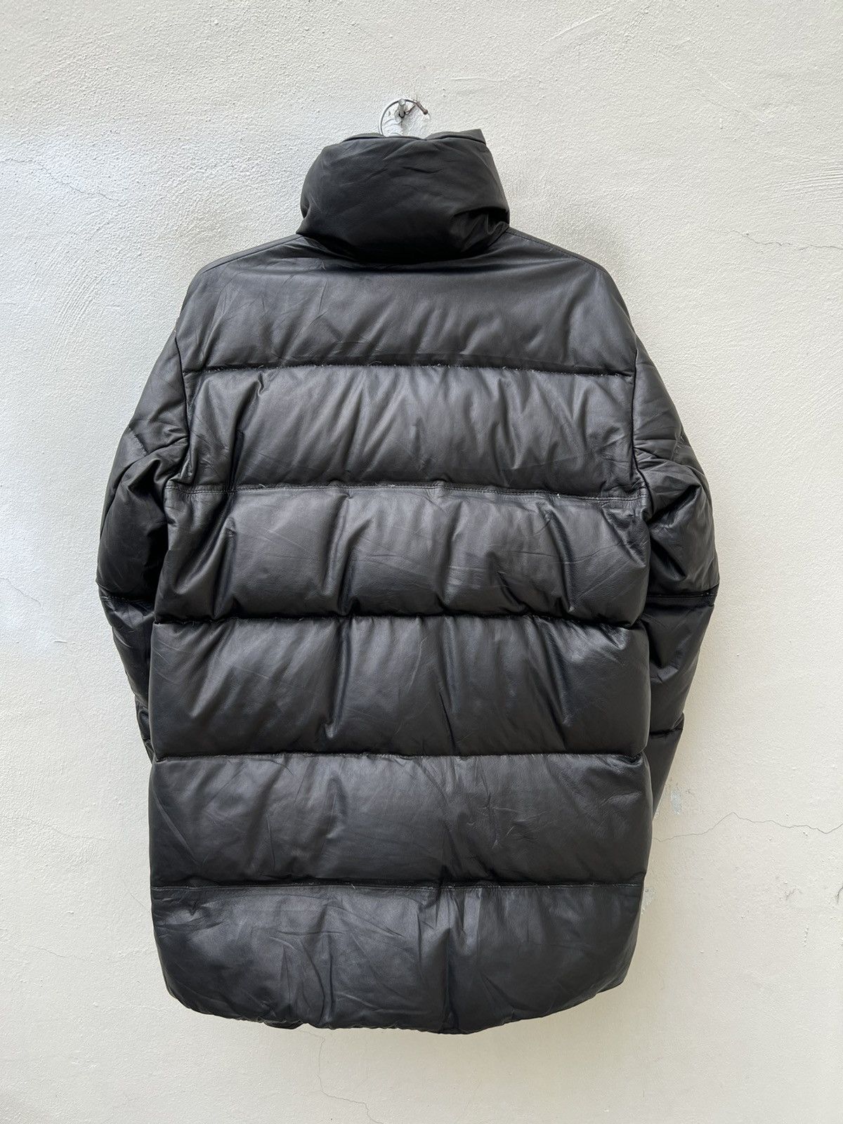 Naissance NAISSANCE Japan Black Leather Down Puffer Parka Jacket Size US M / EU 48-50 / 2 - 10 Thumbnail