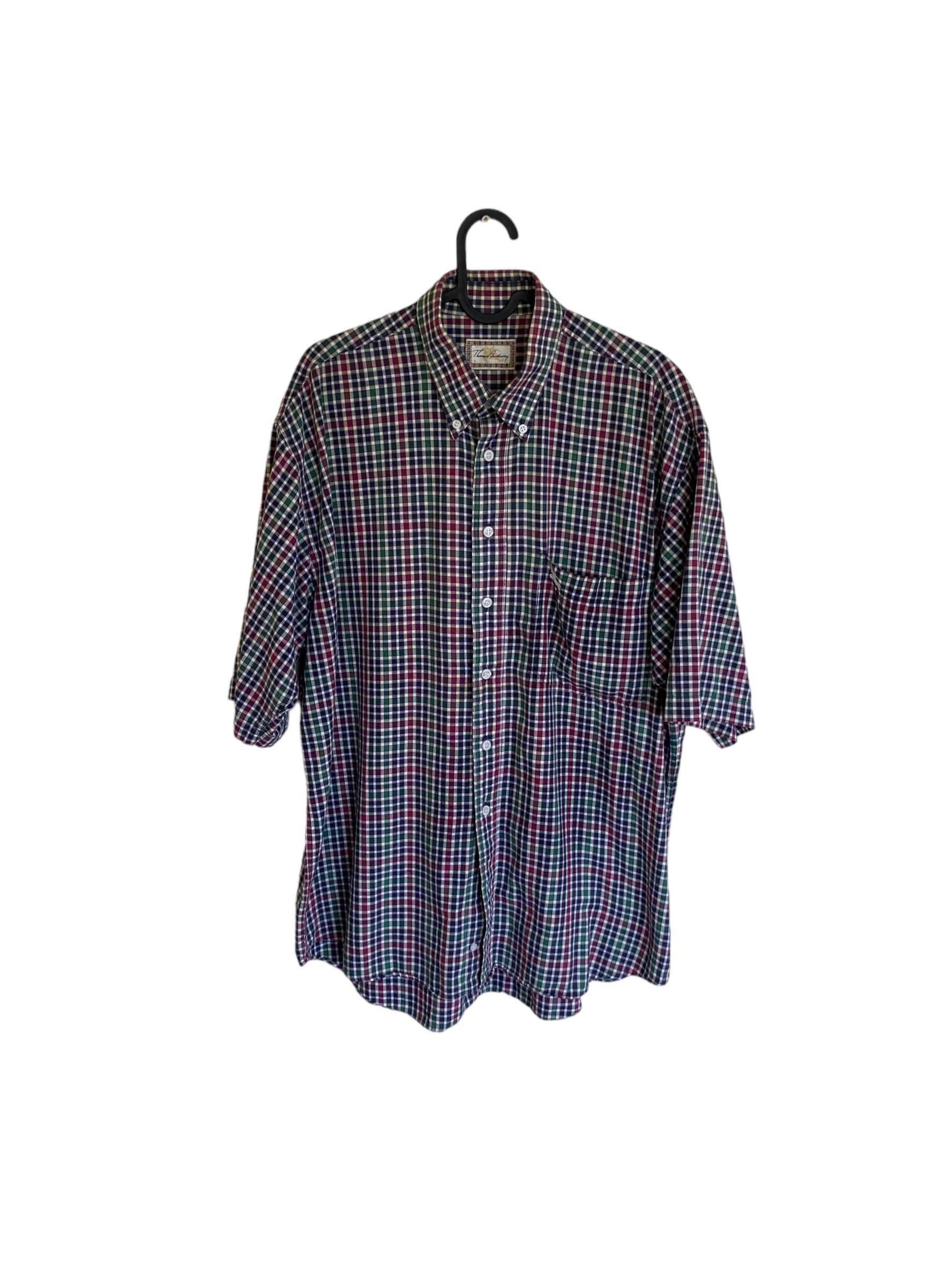 Burberry × Vintage Burberry vintage checkered short sleeve shirt Size US XL / EU 56 / 4 - 1 Thumbnail