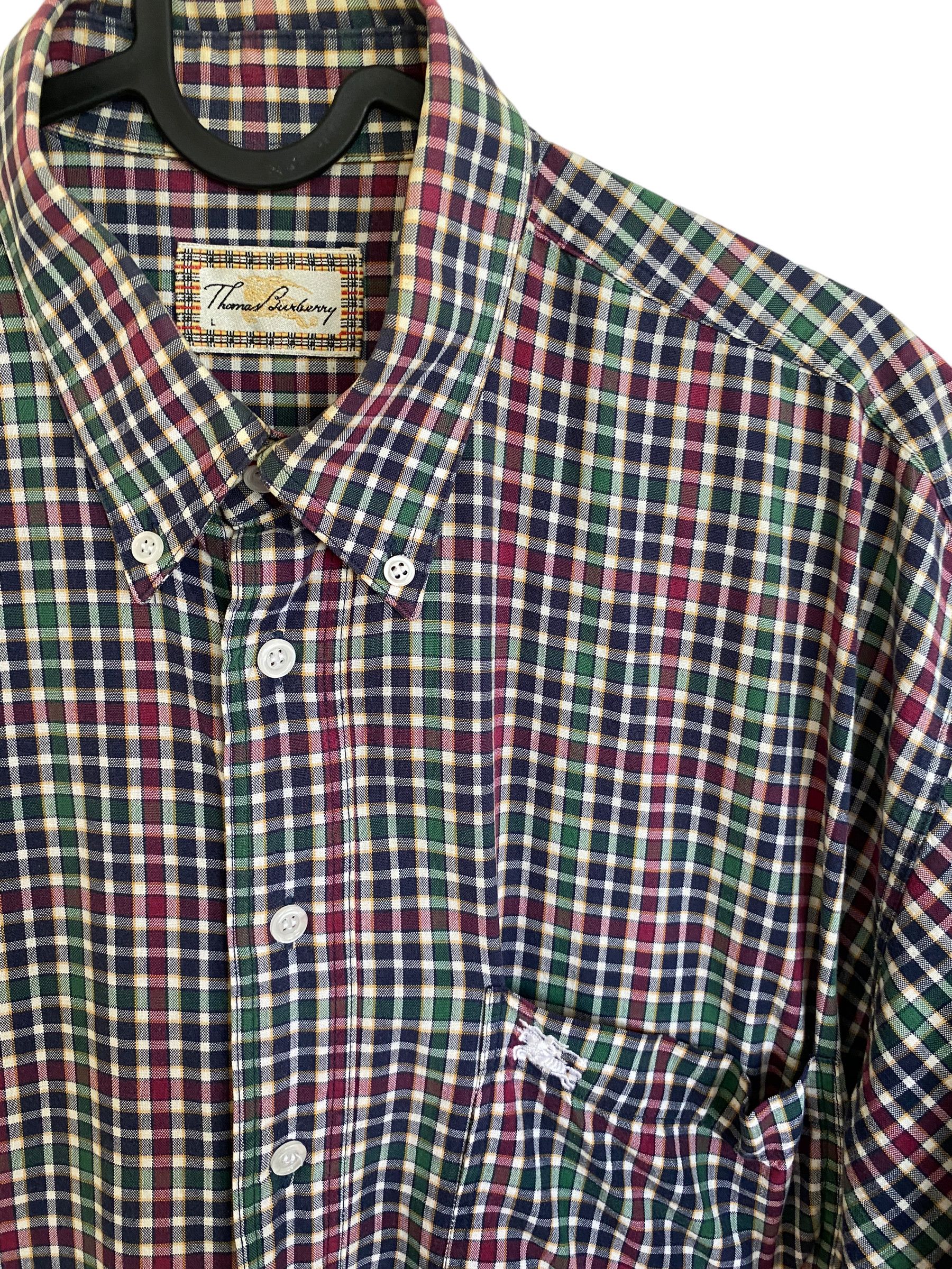 Burberry × Vintage Burberry vintage checkered short sleeve shirt Size US XL / EU 56 / 4 - 3 Thumbnail