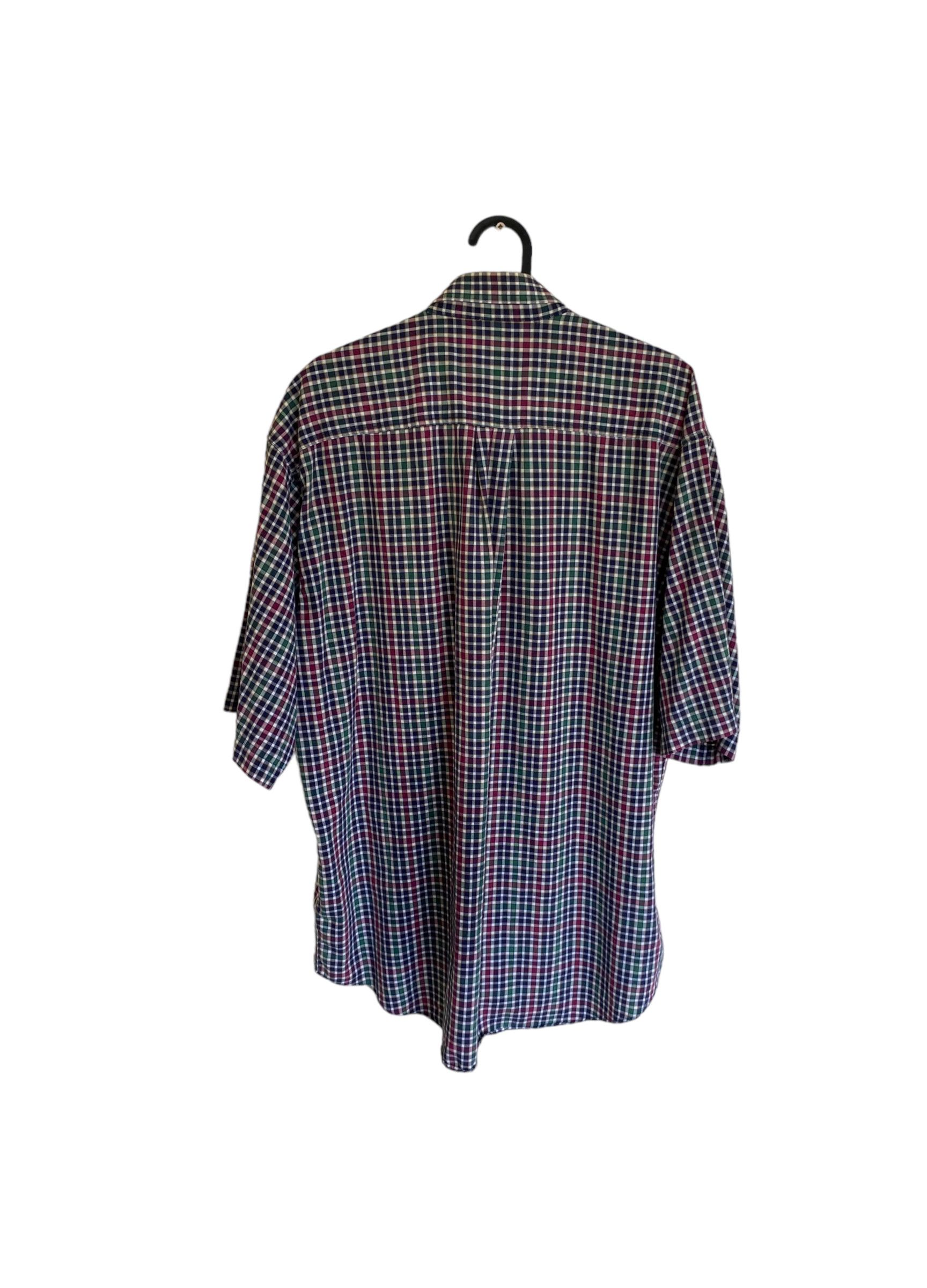 Burberry × Vintage Burberry vintage checkered short sleeve shirt Size US XL / EU 56 / 4 - 4 Thumbnail