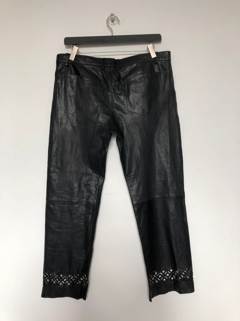 Haider Ackermann RTP$3000 Leather Laser Cut Pants Size US 34 / EU 50 - 5 Thumbnail