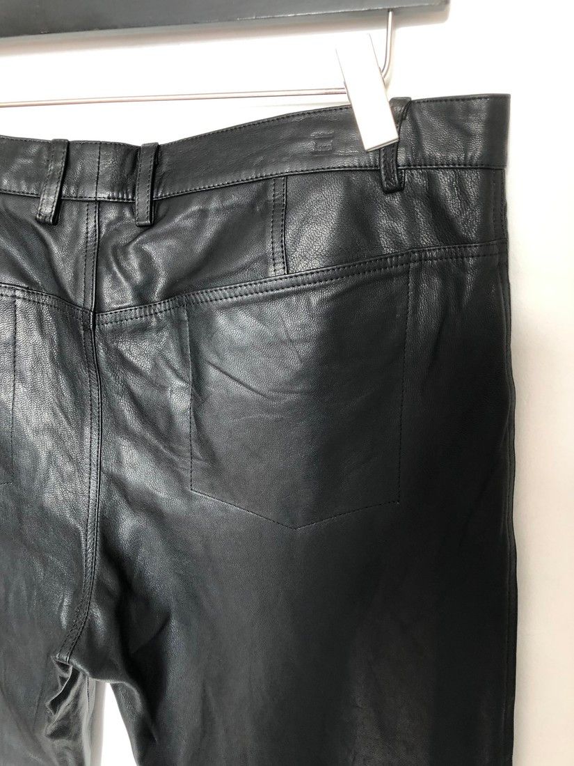 Haider Ackermann RTP$3000 Leather Laser Cut Pants Size US 34 / EU 50 - 8 Thumbnail