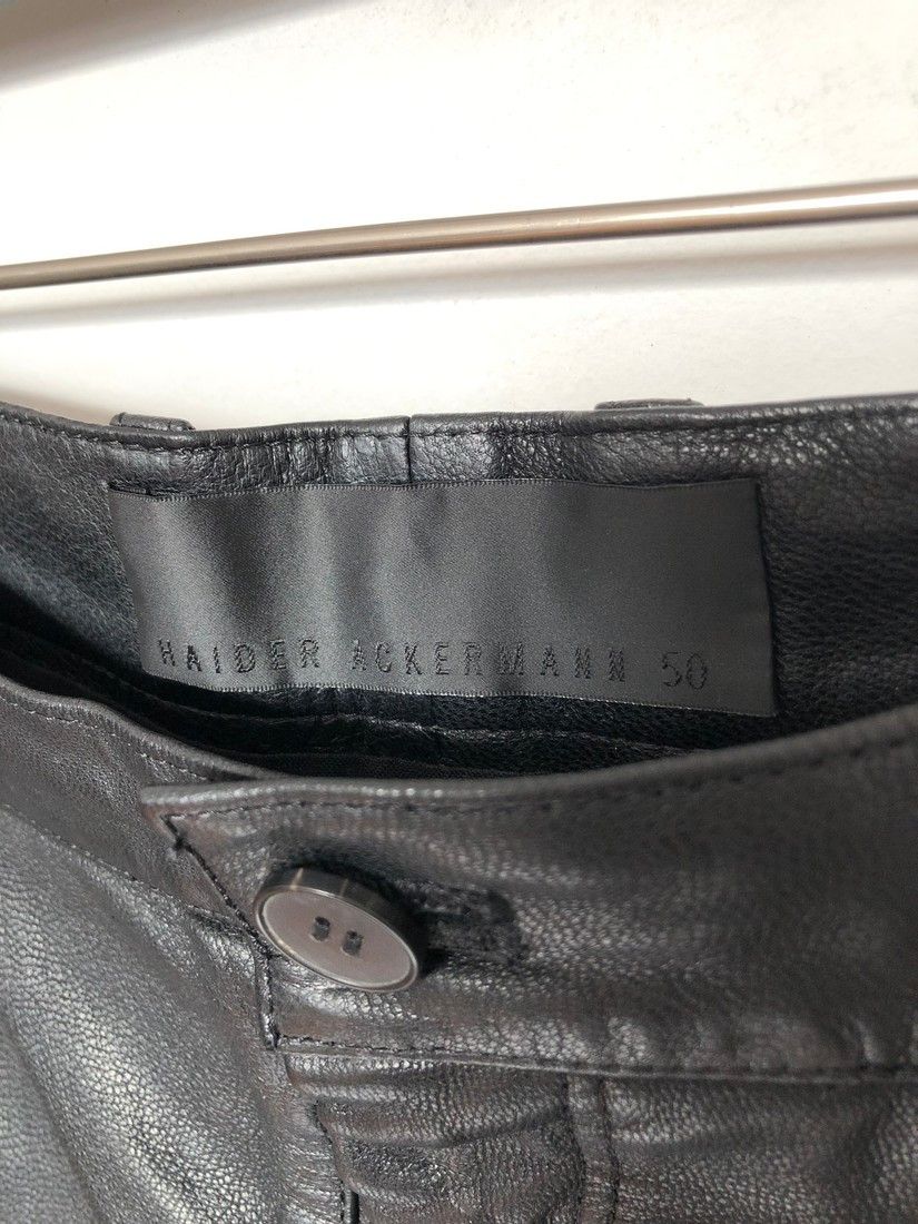 Haider Ackermann RTP$3000 Leather Laser Cut Pants Size US 34 / EU 50 - 12 Thumbnail