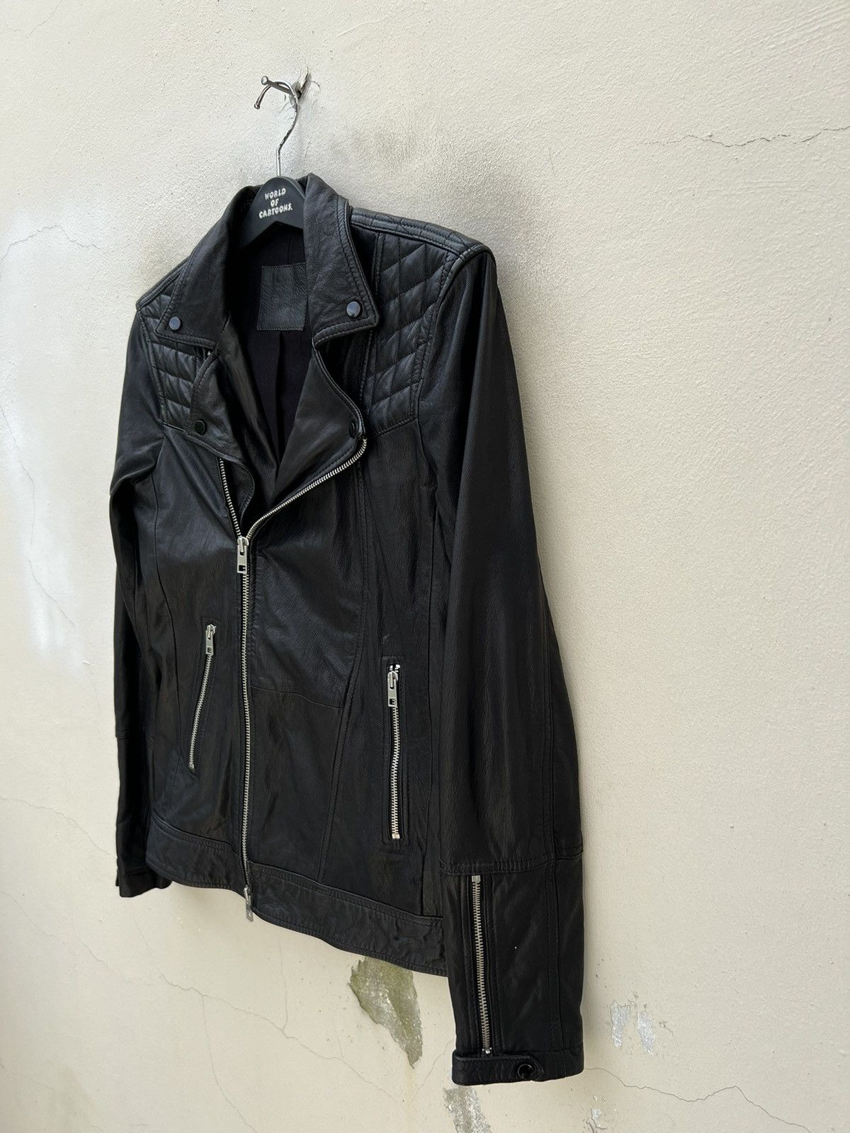 Allsaints Allsaints Kushiro Leather Biker Jacket Double Collar Size US XS / EU 42 / 0 - 11 Thumbnail