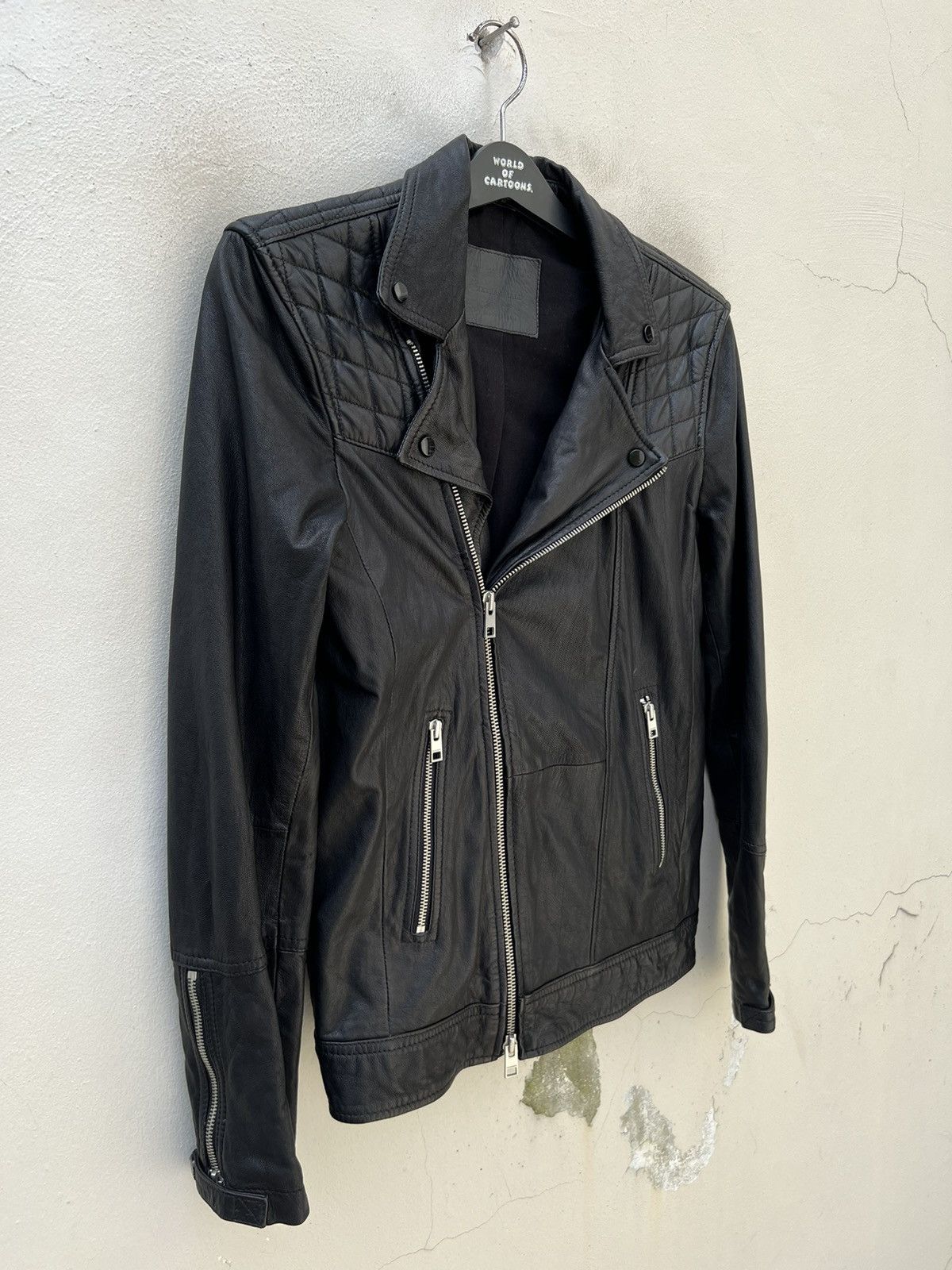 Allsaints Allsaints Kushiro Leather Biker Jacket Double Collar Size US XS / EU 42 / 0 - 14 Thumbnail