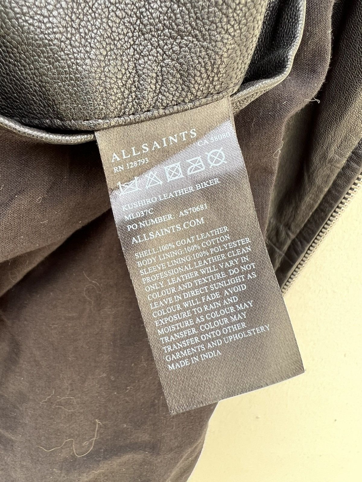 Allsaints Allsaints Kushiro Leather Biker Jacket Double Collar Size US XS / EU 42 / 0 - 20 Thumbnail