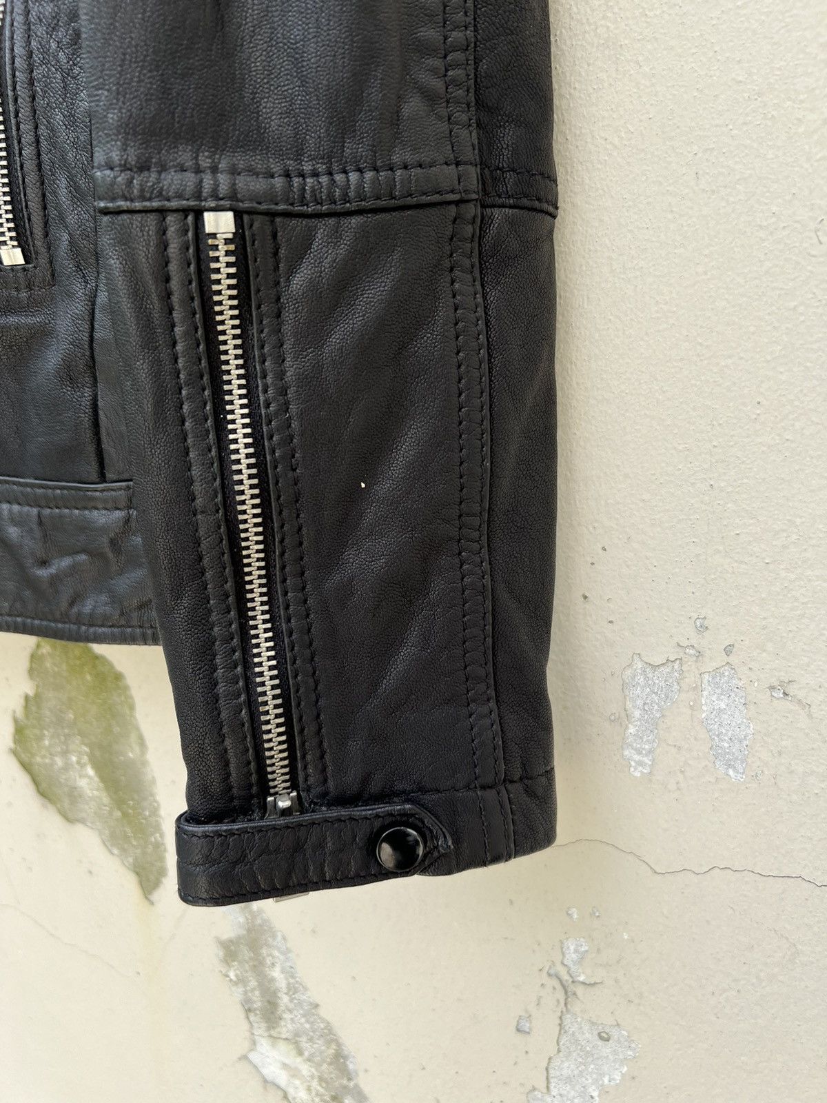 Allsaints Allsaints Kushiro Leather Biker Jacket Double Collar Size US XS / EU 42 / 0 - 12 Thumbnail