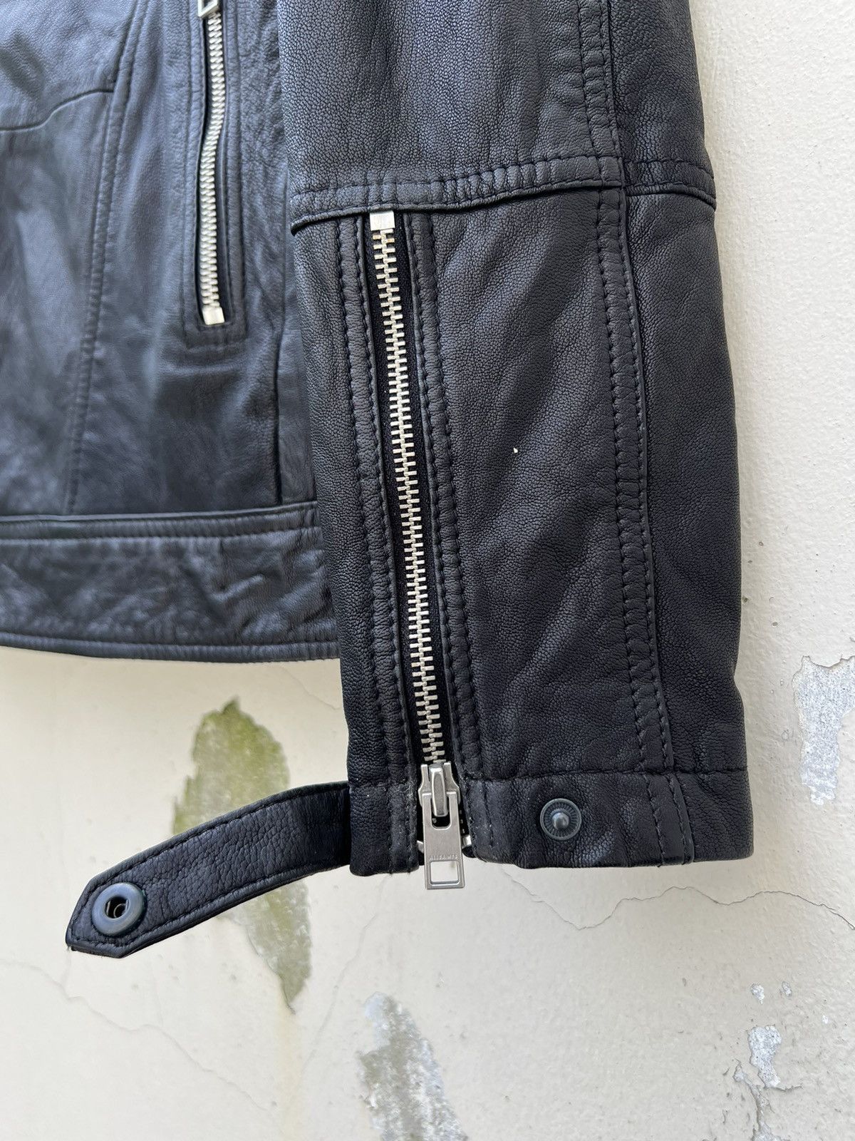 Allsaints Allsaints Kushiro Leather Biker Jacket Double Collar Size US XS / EU 42 / 0 - 13 Thumbnail