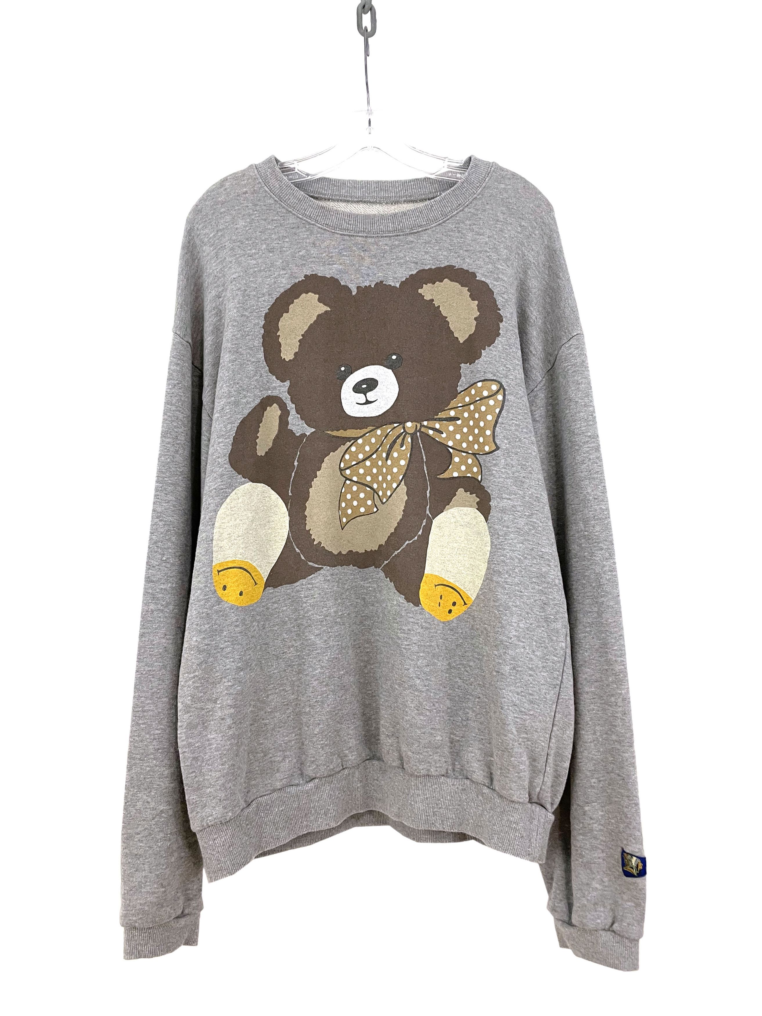 image of Kapital Bear Crewneck in Grey, Men's (Size 2XL)